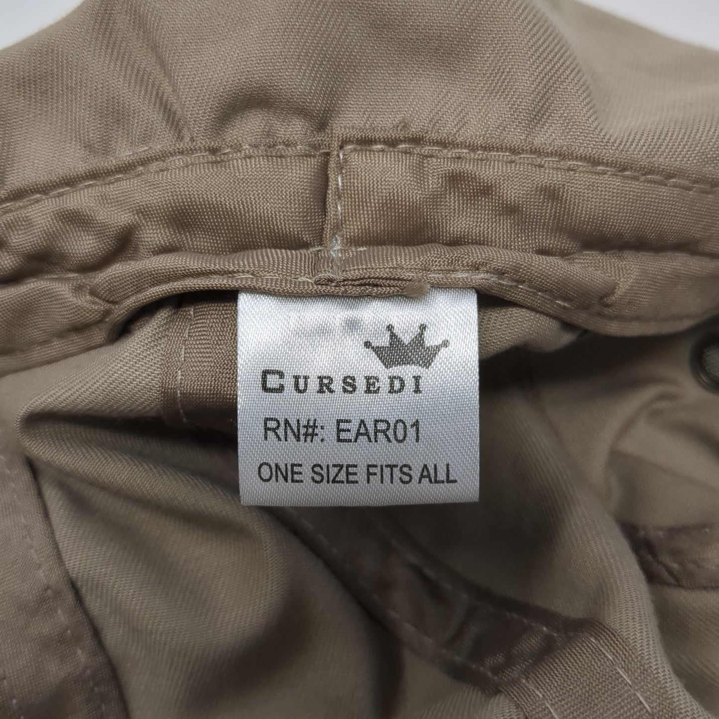 Cursedi 5 Panel Trapper Hat Brown OS Adjustable Ear Flaps Lightweight Blank