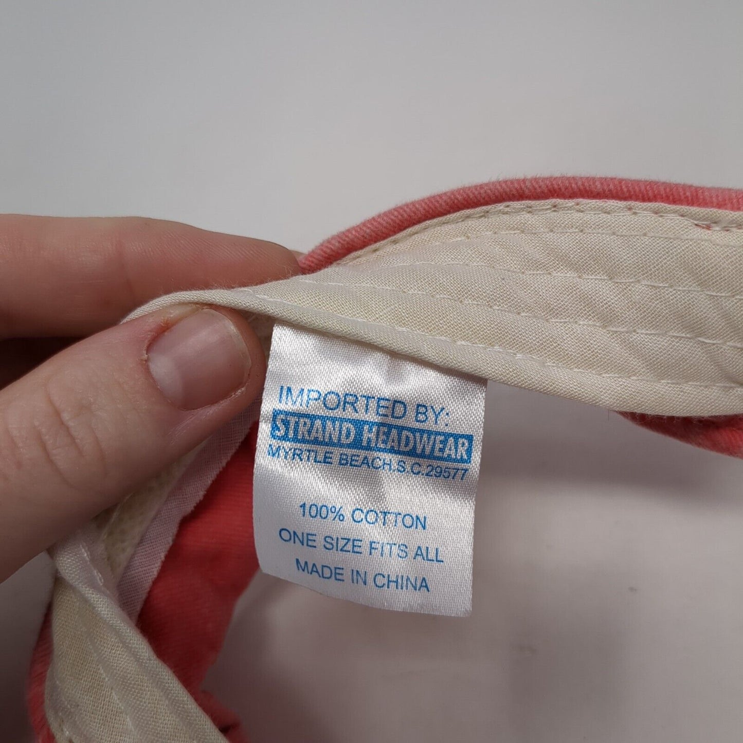 Gulf Shores Est. 1957 Sun Visor Hat Pink One Size Adjustable Embroidered Cotton