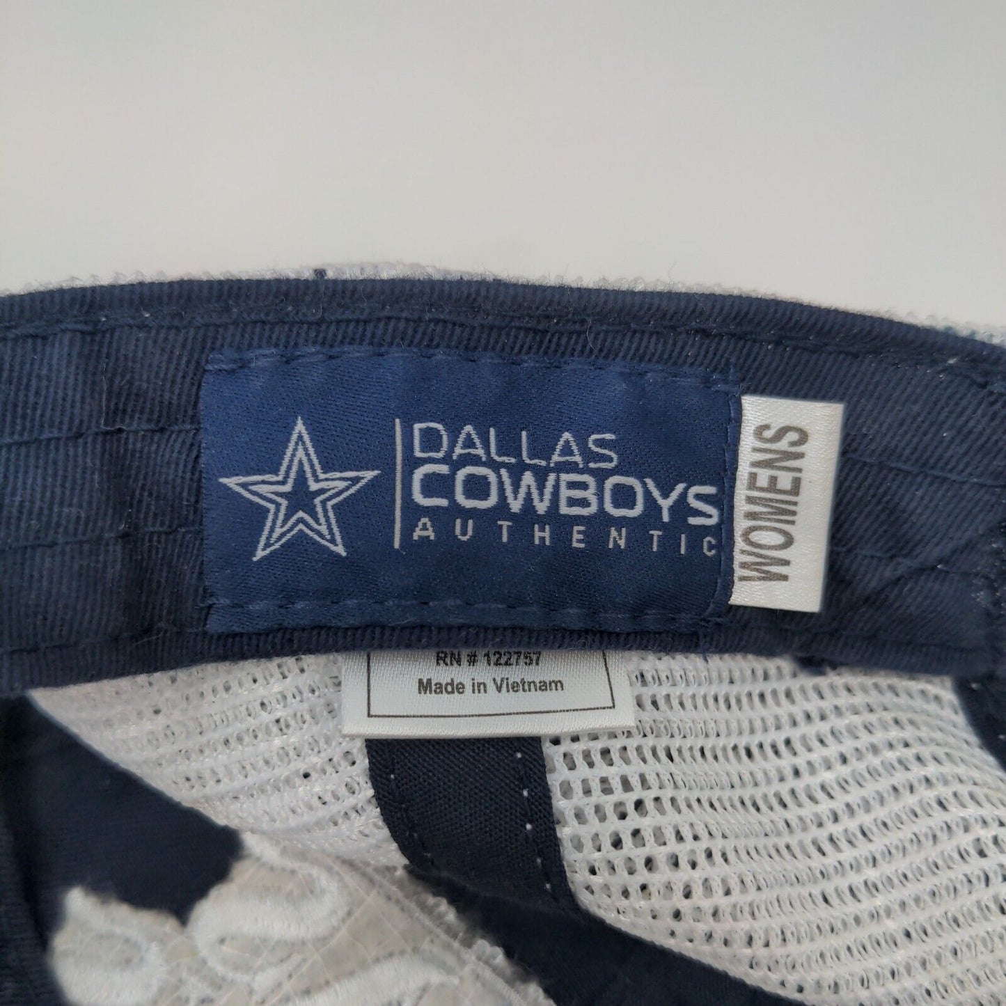 Dallas Cowboys Womens Snapback Hat Blue White Embroidered Logo NFL