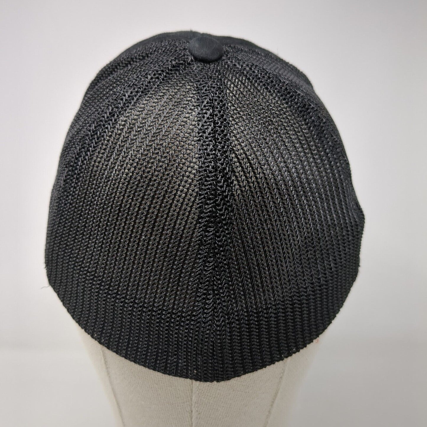 Animal Fitted Mesh Back Trucker Hat Black OSFA Solid Flexfit Yupoong