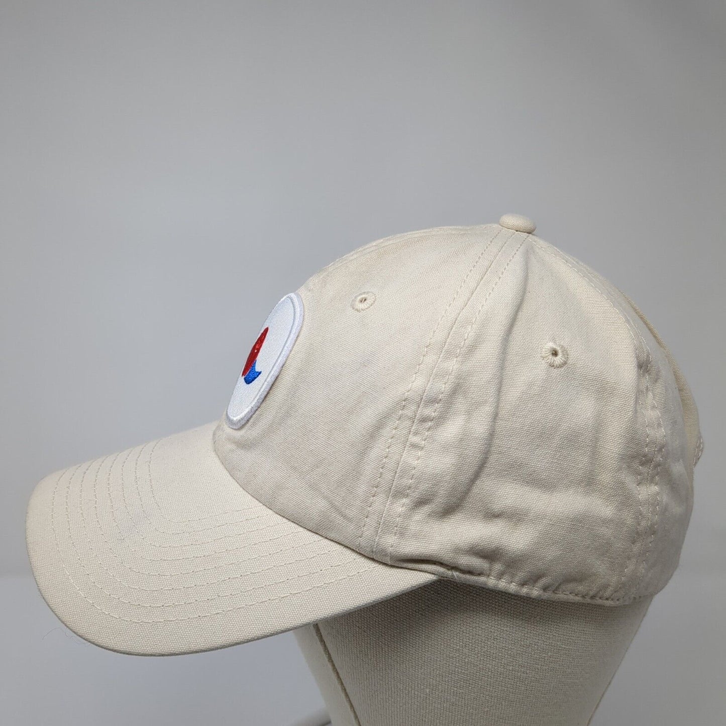 Rose Logo Patch Slideback Hat Tan One Size Adjustable True 6 Panel