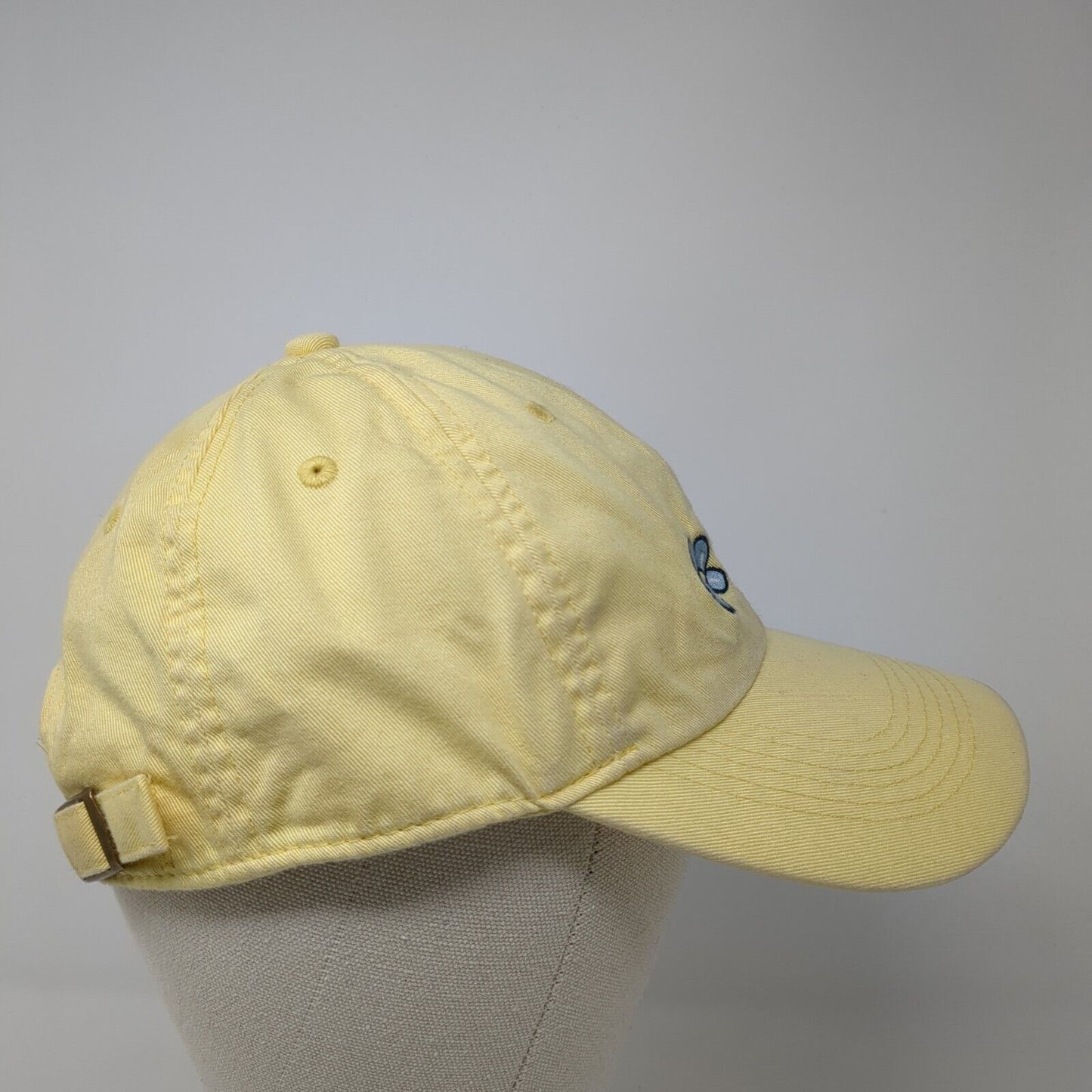 Life is Good Slideback Hat Yellow One Size Adjustable Floral 6 Panel Cotton