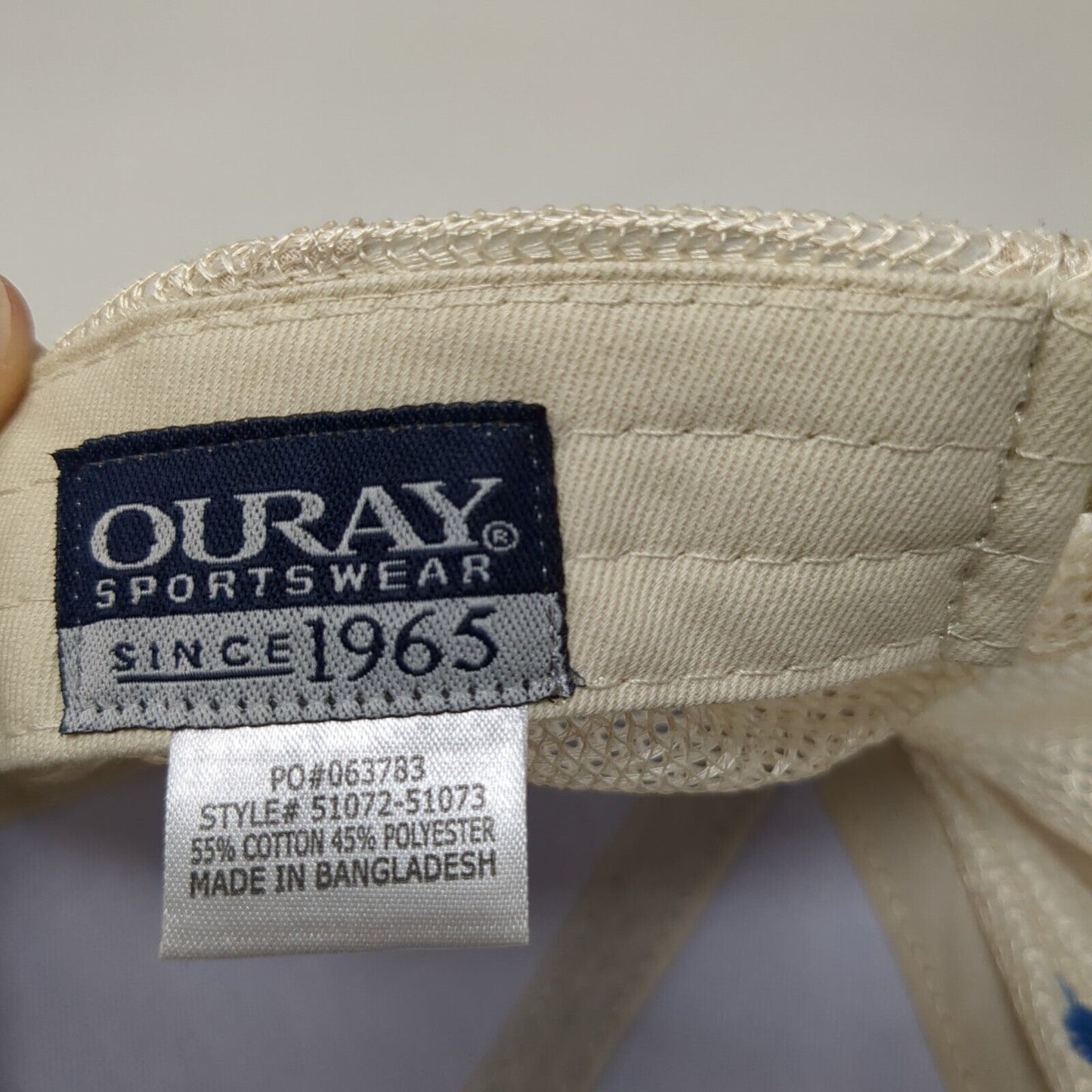 Idahonian Strapback Mesh Back Trucker Hat Blue One Size Ouray