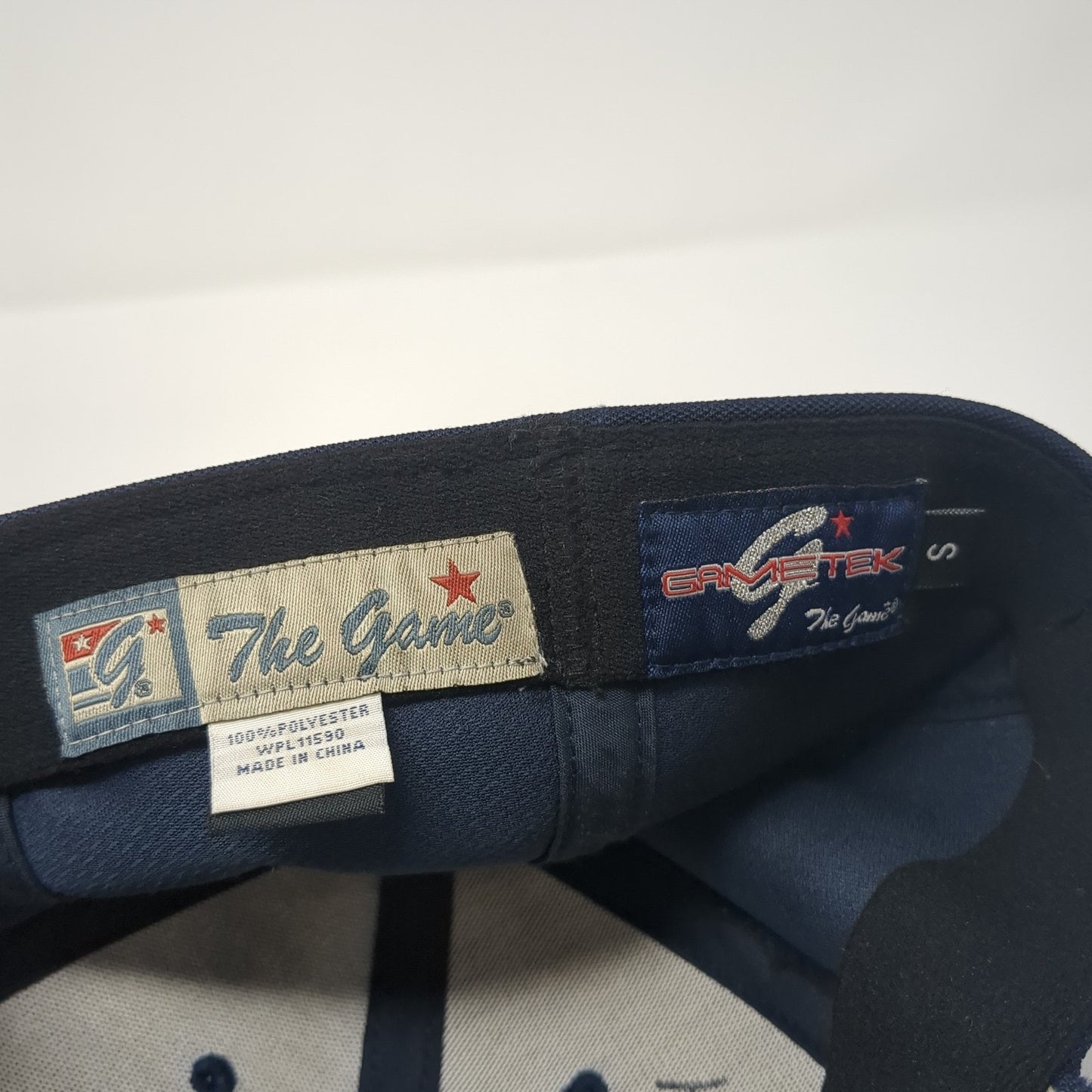 M Fitted Baseball Cap Blue Small Lightweight Embroidered Gametek The Game