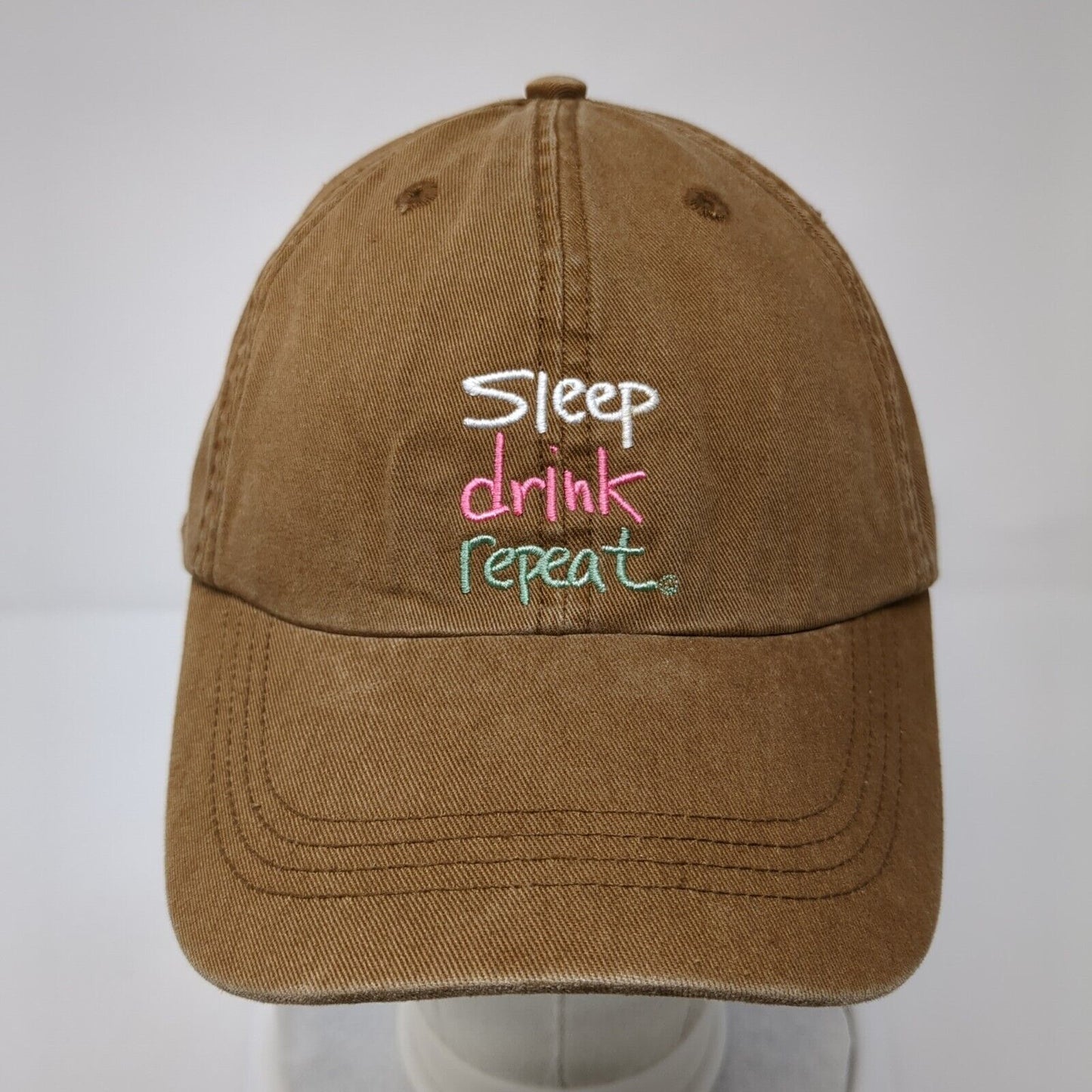 Sleep Drink Repeat Be As You Are Slideback Hat Brown OS Adjustable Embroidered