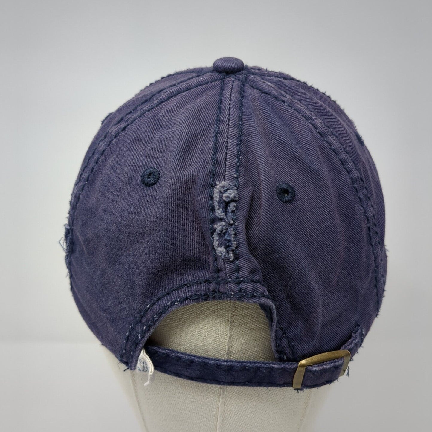 Life Is Good Slideback Hat Blue One Size Embroidered Solid 6 Panel