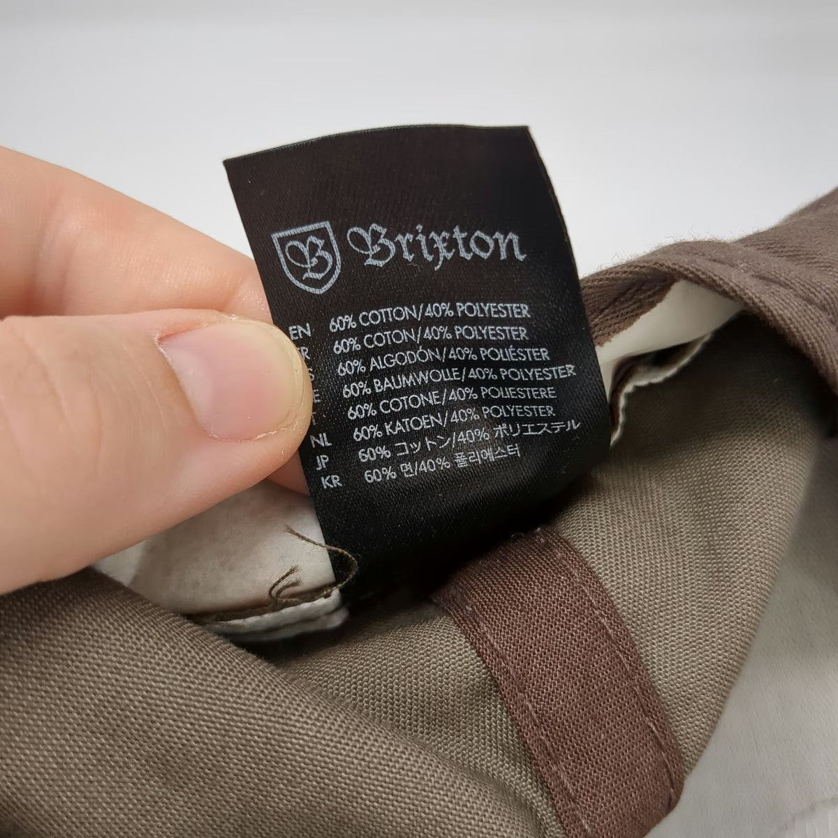 Brixton 5 Panel Brown One Size Hat Snapback Standard Patch Logo Cotton Blend Cap