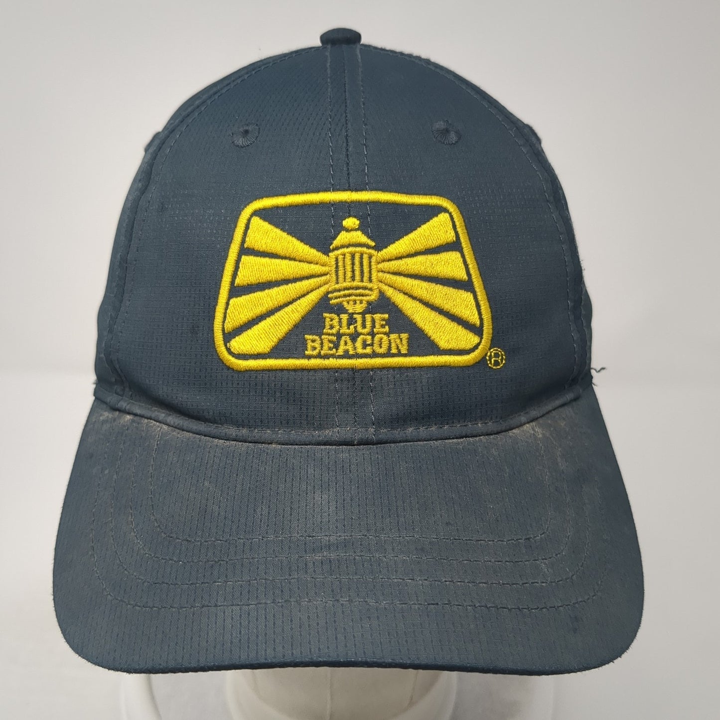 Blue Beacon Strapback Baseball Cap Blue One Size Adjustable Embroidered 6 Panel