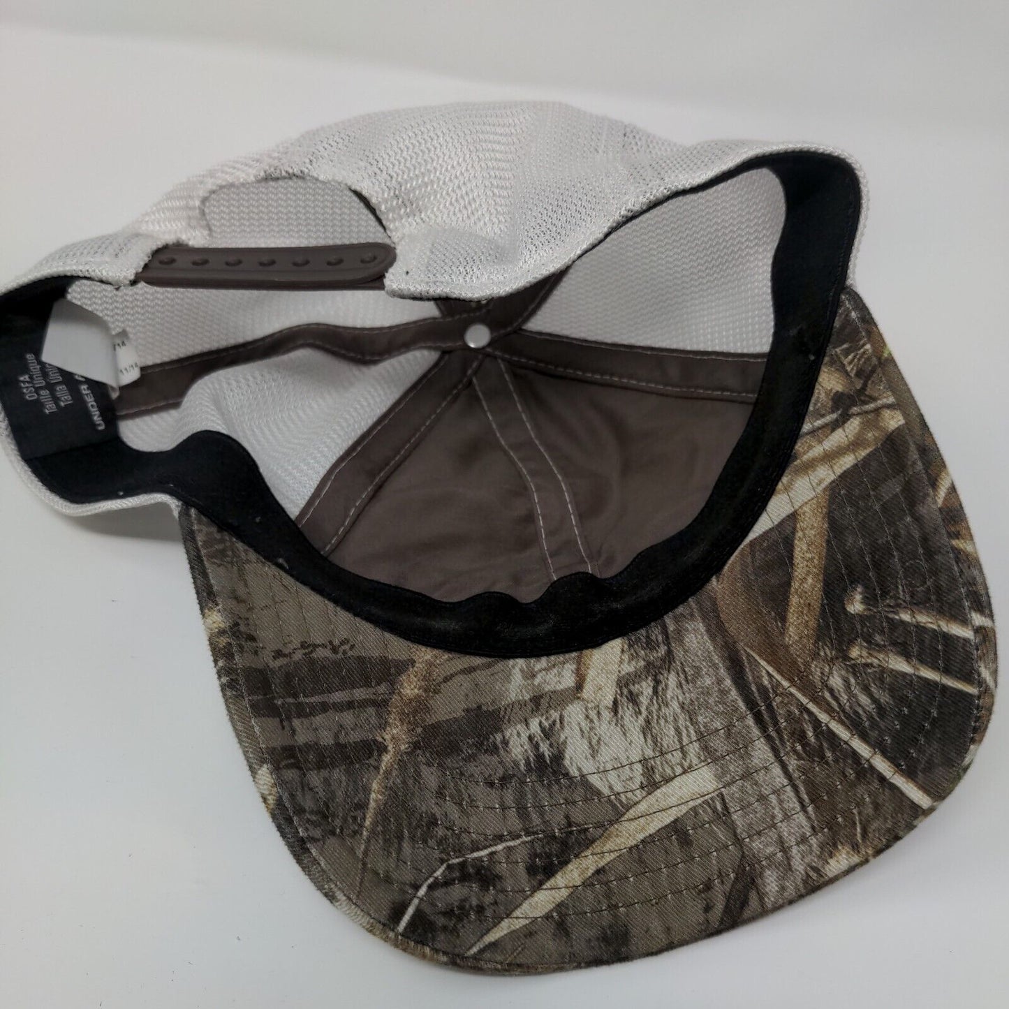 Under Armour Snapback Mesh Back Trucker Hat Camo OSFA Embroidered