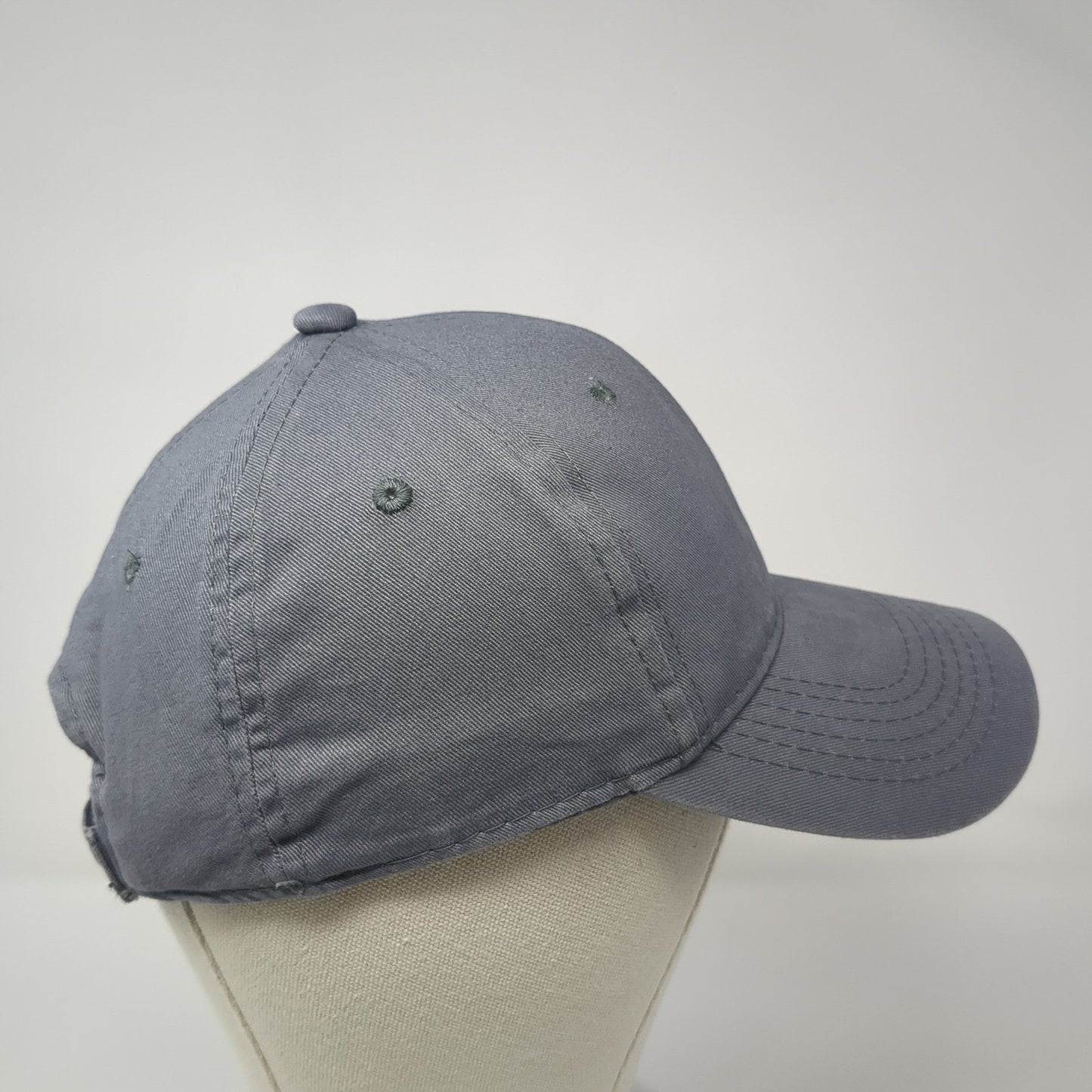 George Strapback Hat Gray One Size Adjustable 6 Panel Solid Blank