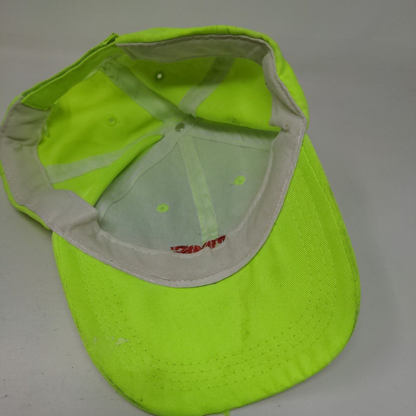 ACMS Strapback Hat Green One Size Adjustable Embroidered Vented Holes 6 Panel