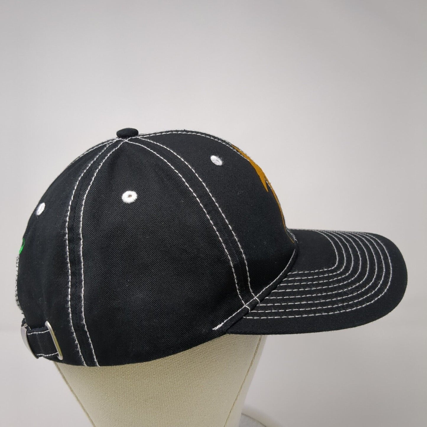 Platt Lightning Slideback Hat Black One Size Adjustable Embroidered