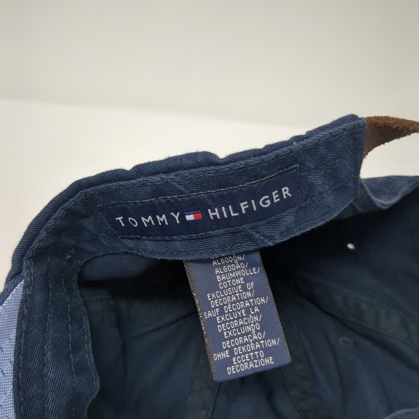 Tommy Hilfiger Slideback Hat Blue One Size Adjustable Embroidered 6 Panel Cotton