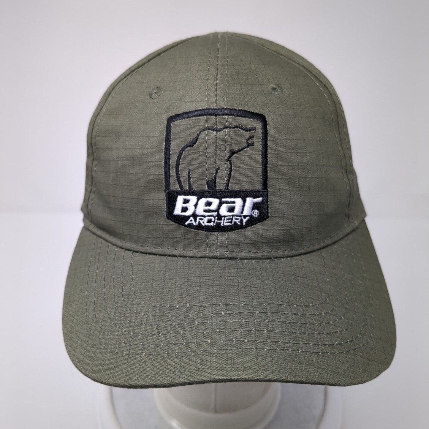 Bear Archery Strapback Hat Brown One Size Embroidered Adjustable