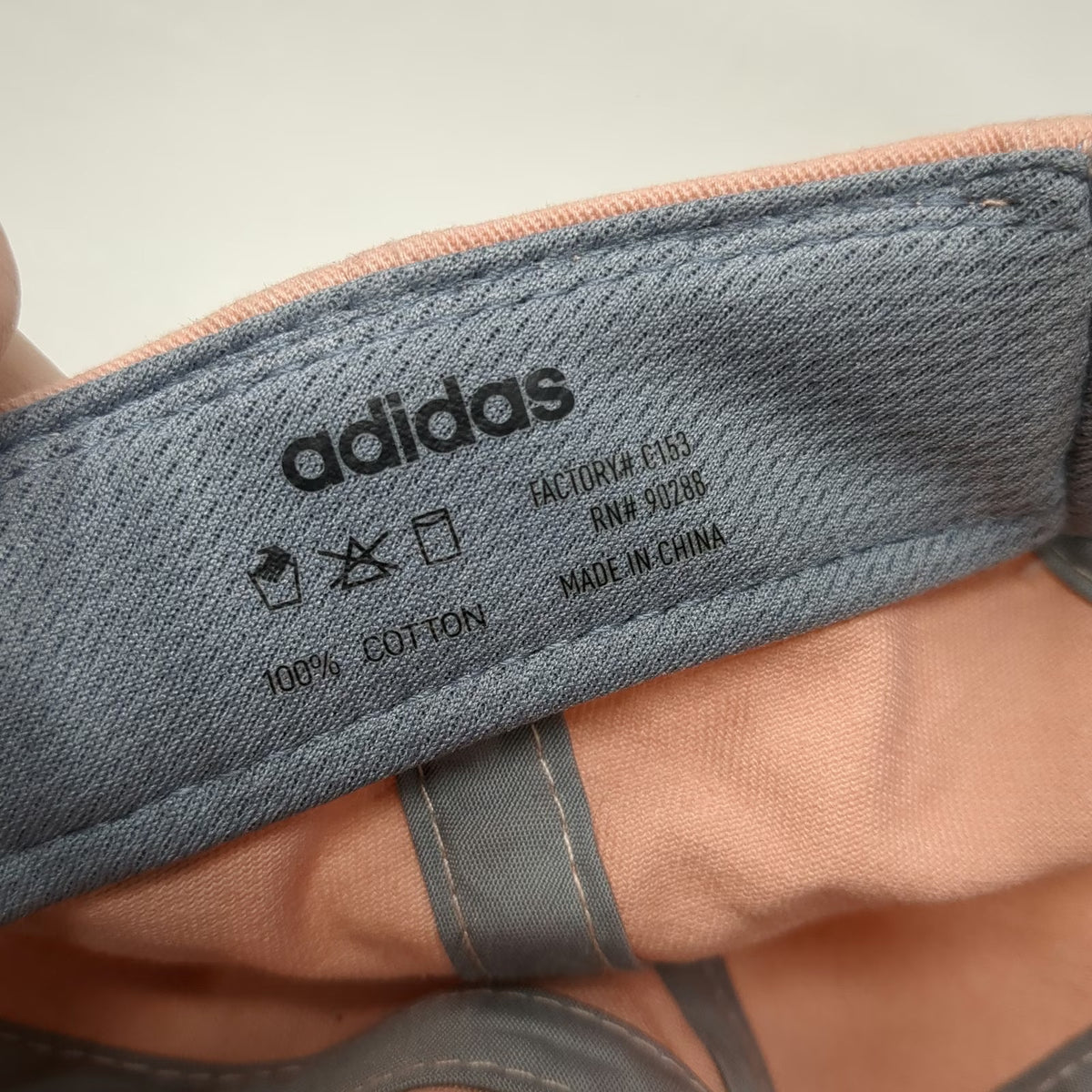 Adidas Baseball Cap Pink One Size Strapback Distressed Embroidered Logo Hat