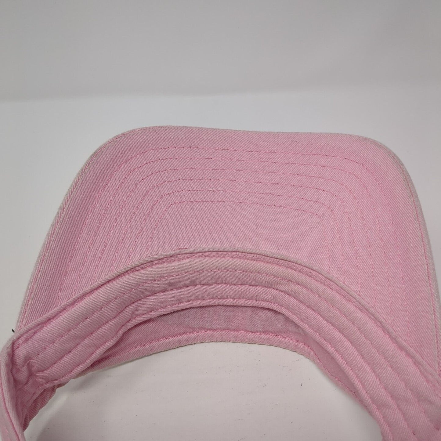 White Water Strapback Sun Visor Hat Pink One Size Adjustable Embroidered Logo