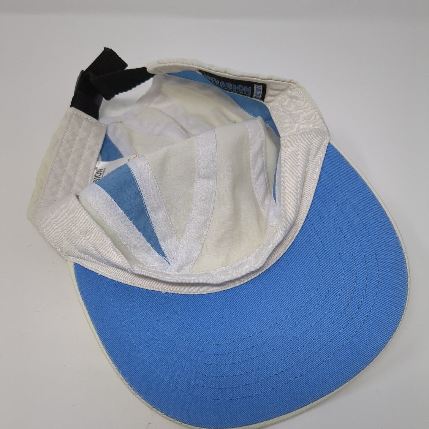 Cancun Slideback 5 Panel Cap White One Size Adjustable Embroidered Invasion