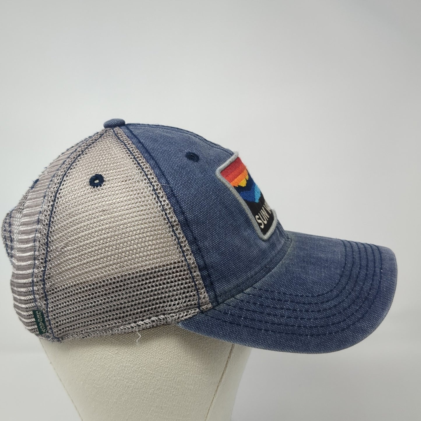 Sun Valley Snapback Mesh Back Trucker Hat Blue One Size Adjustable Legacy