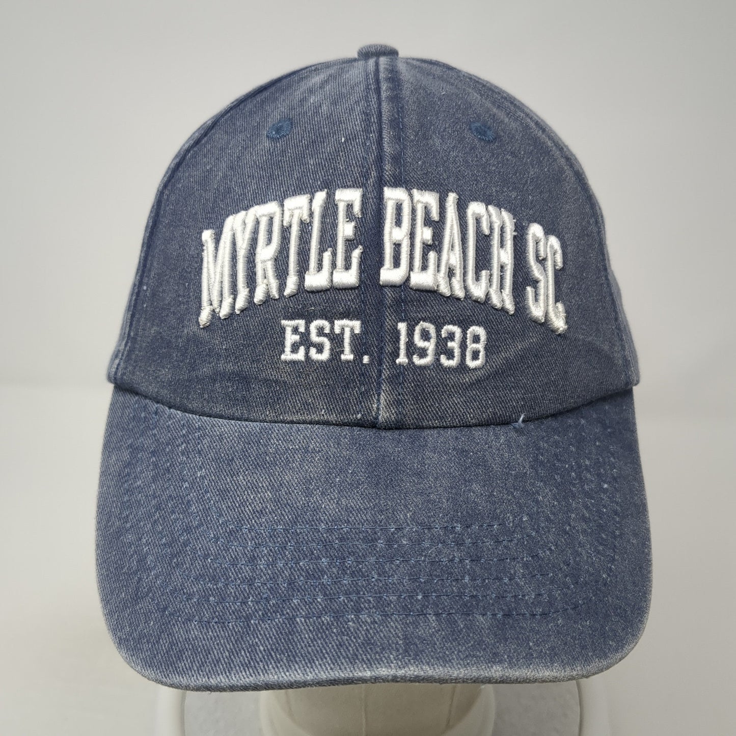 Myrtle Beach SC Est. 1938 Slideback Baseball Cap Blue OS Adjustable Embroidery