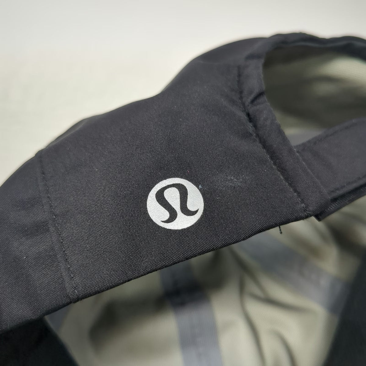 Lululemon Baseball Cap Black One Size Strapback Reflective Polyester Logo Hat