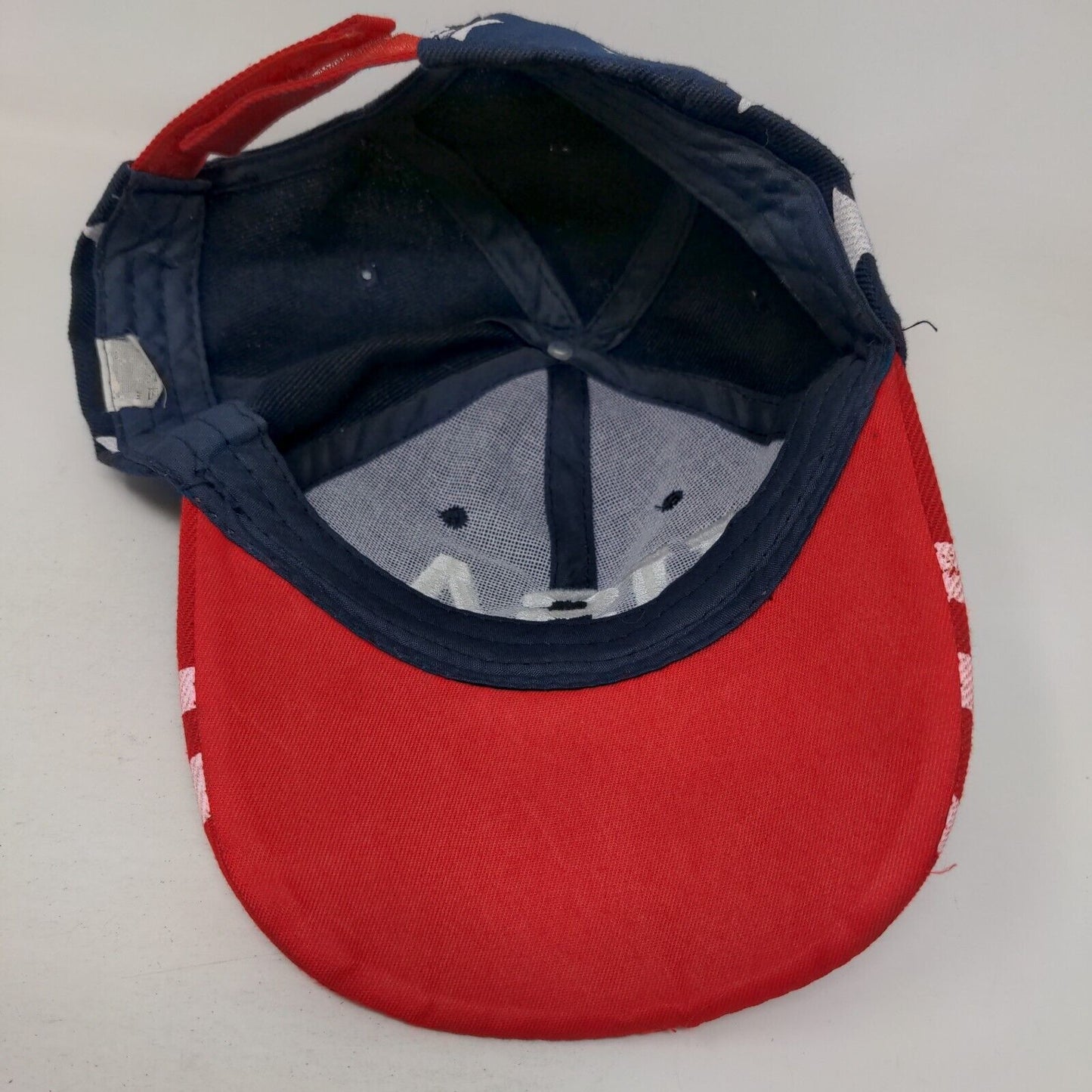 USA American Flag Strapback Hat Multicolor One Size Embroidered Patriotic