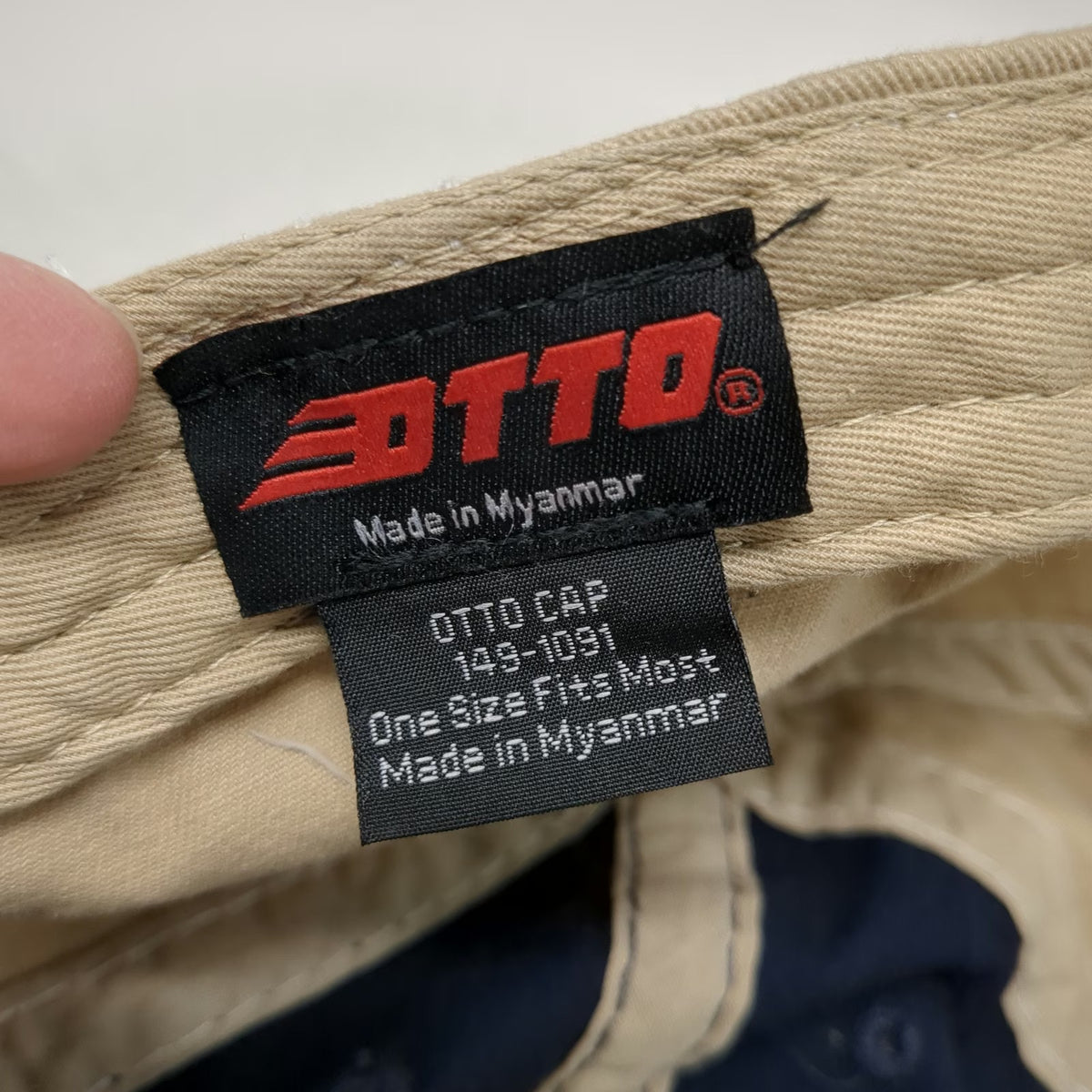 Otto Baseball Cap Blue Beige OSFM Mule Deer Foundation Contrast Stitching Hat