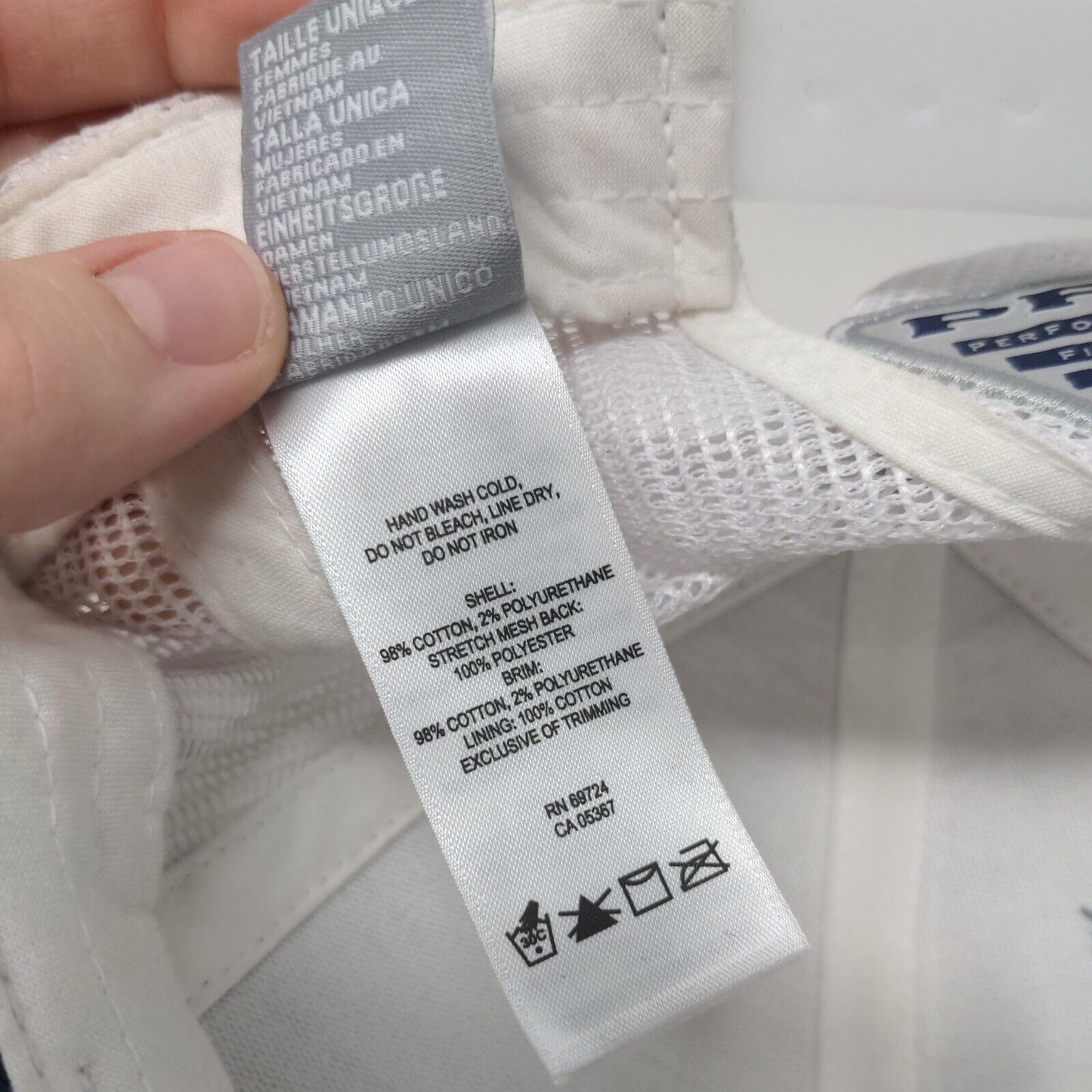 Columbia PFG Women's Snapback Trucker Hat Blue One Size Polka Dot