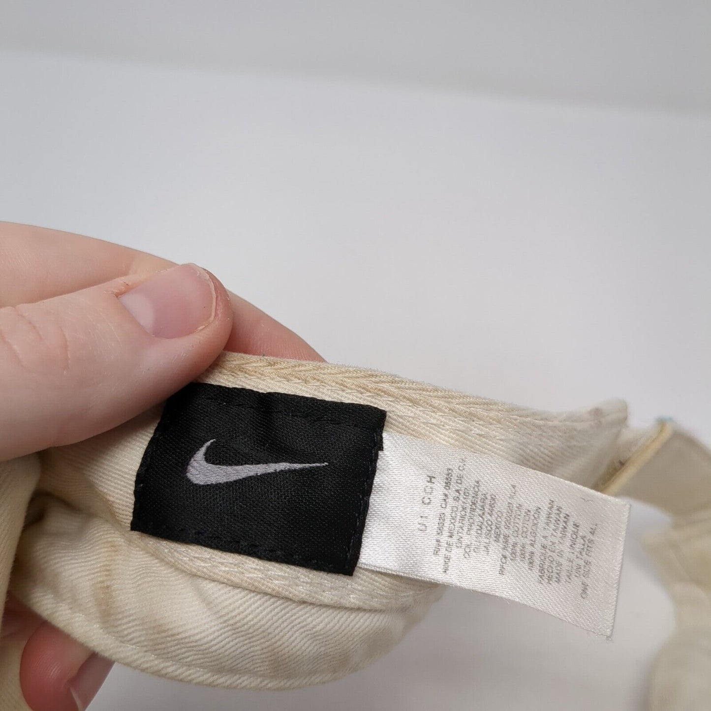 Nike Pro Classics Strapback Sun Visor Hat White One Size Adjustable