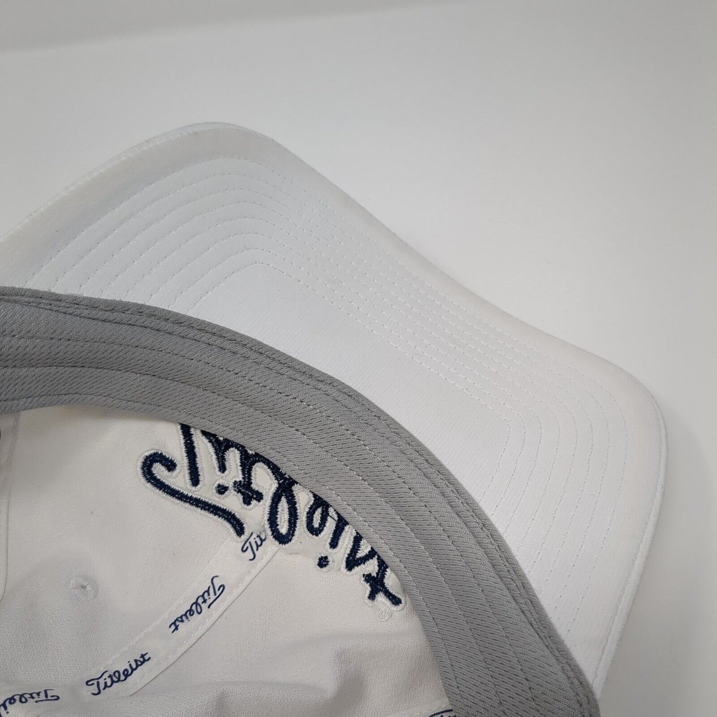 Titleist Pro V1 Strapback Golf Hat White One Size Embroidered 6 Panel