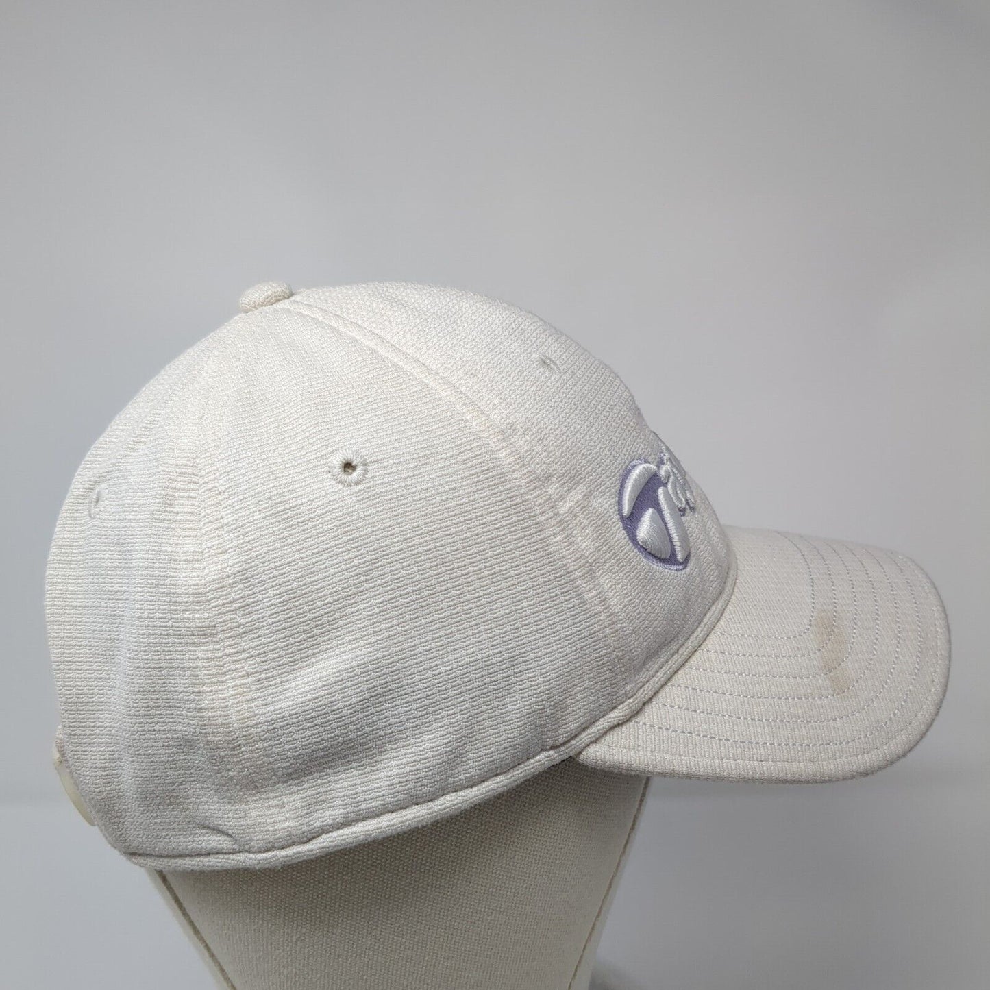 TaylorMade Strapback Hat White Cream One Size Adjustable Embroidered