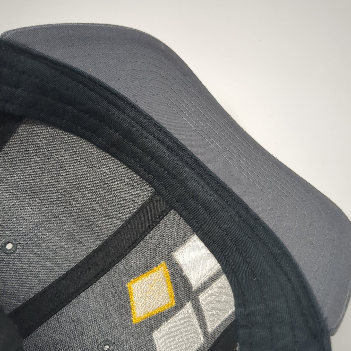 Prefab Logic Snapback Trucker Hat Gray One Size Adjustable Mesh Back Richardson
