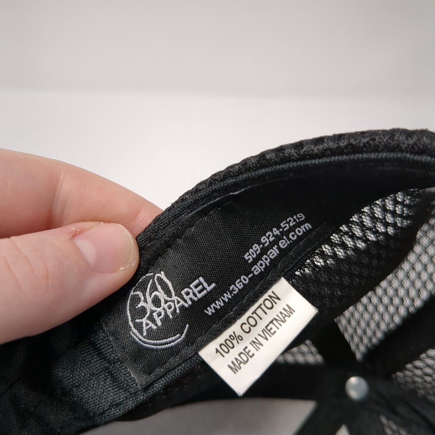 100% Employee Owned Strapback Trucker Hat Gray One Size Mesh Back 360 Apparel