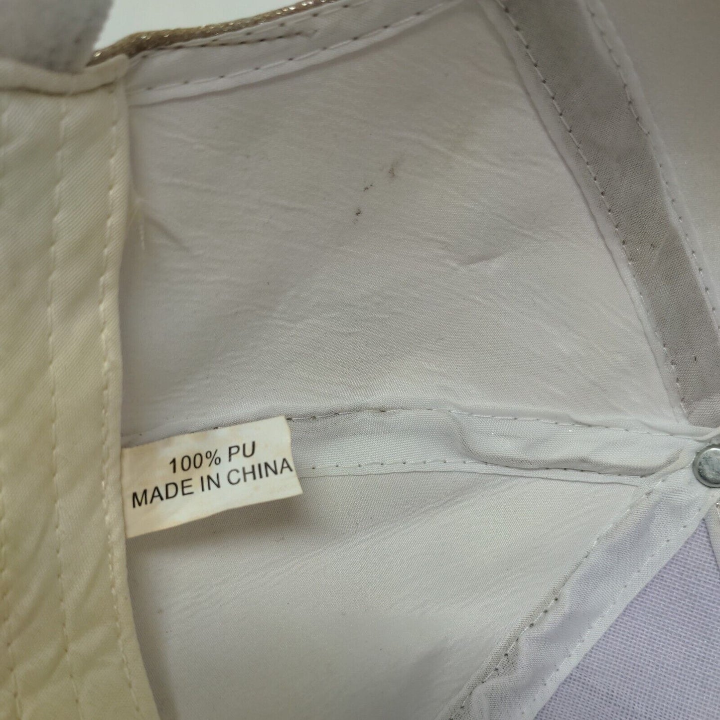 Unbranded Strapback Hat Tan One Size Adjustable 6 Panel Glitter Blank