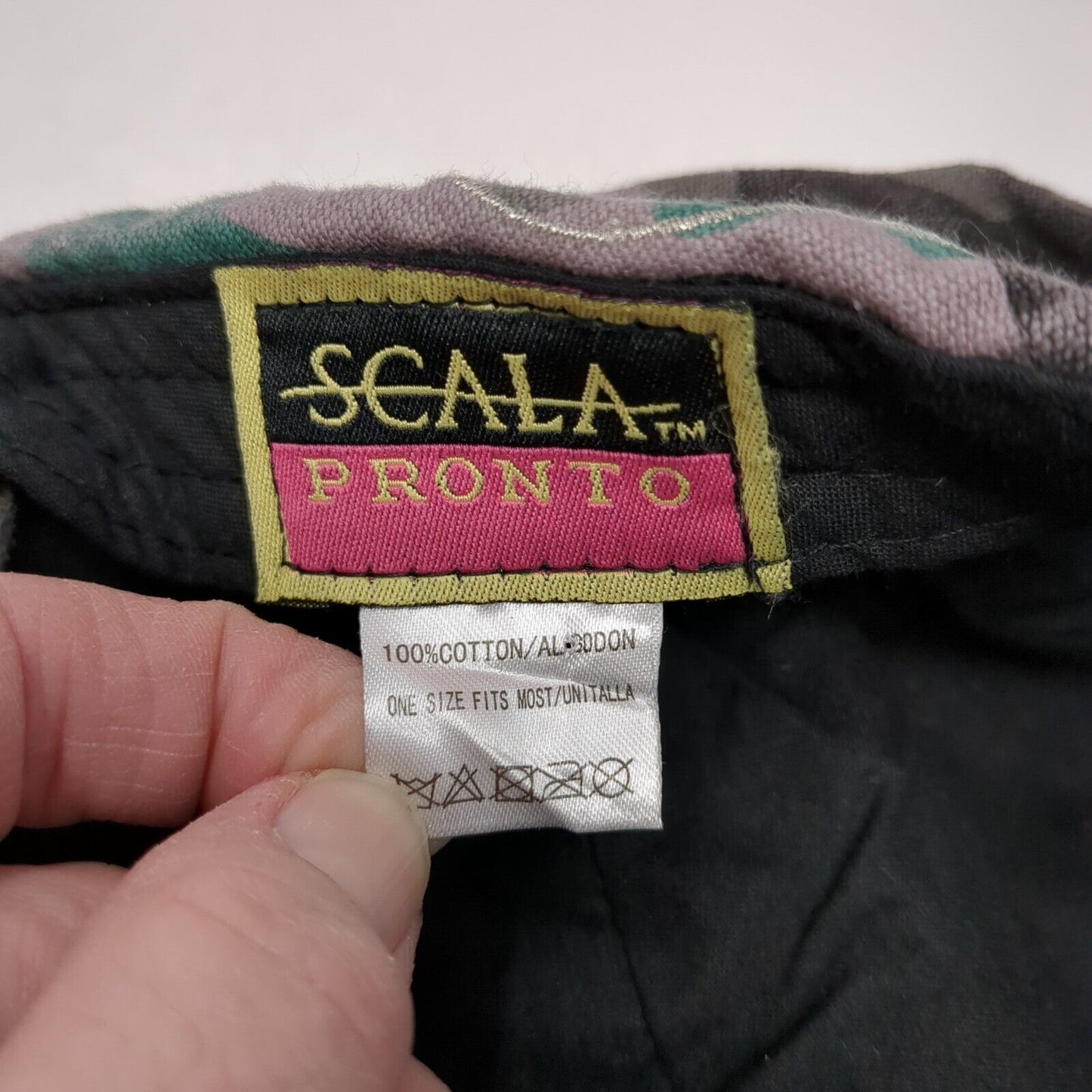 Scala Pronto Strapback Cadet Army Hat Multi One Size Camo Embroidered
