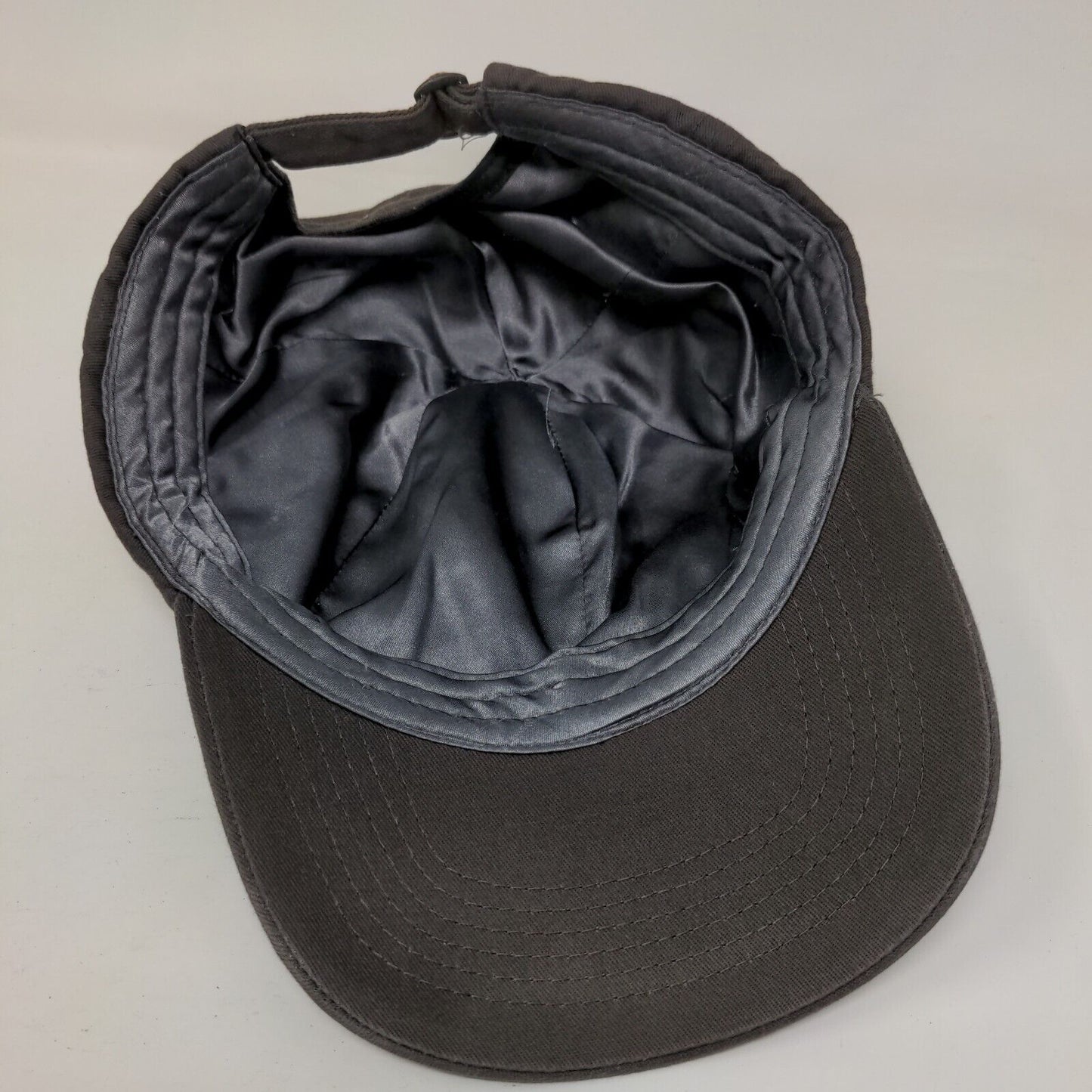 Unbranded Slideback Hat Gray One Size Adjustable Lined 6 Panel Blank