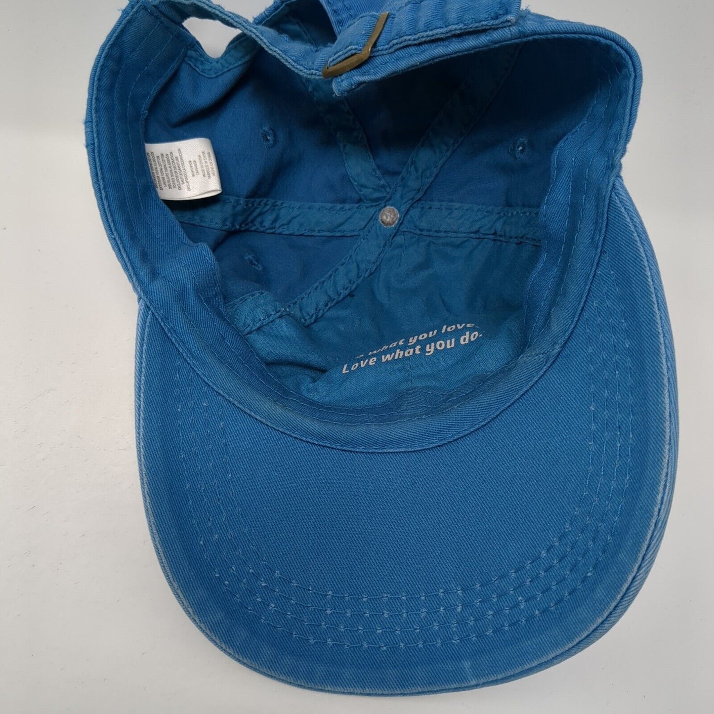 Life Is Good Slideback Hat Blue One Size Adjustable Embroidered 6 Panel