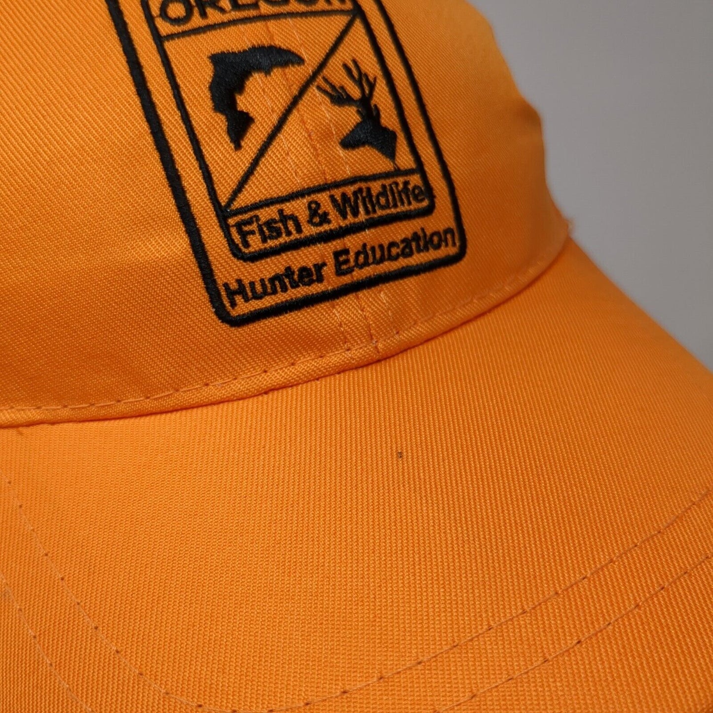 Oregon Fish & Wildlife Hunter Education Strapback Hat Orange One Size Adjustable