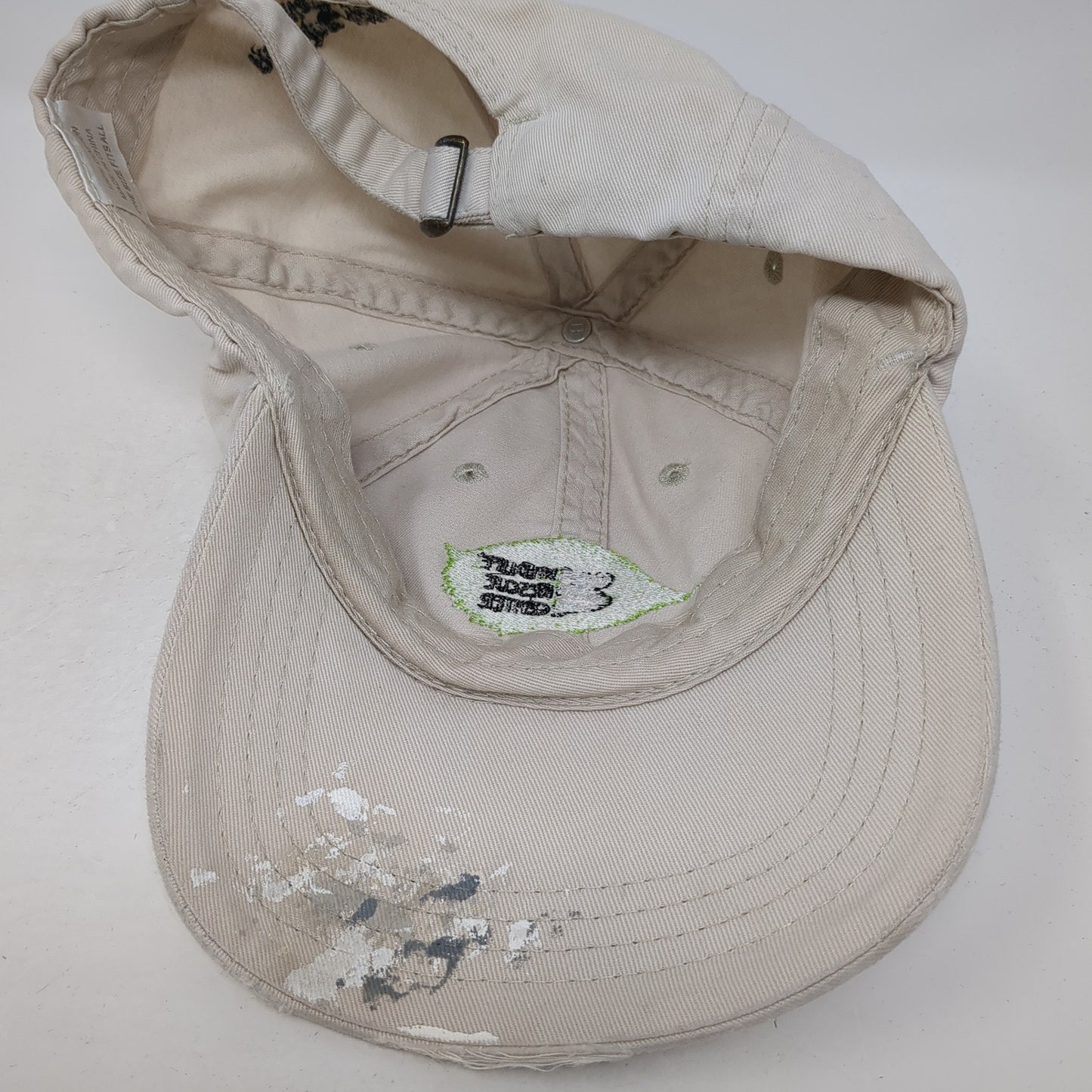 Wildlife Rescue Center Slideback Hat Beige One Size Adjustable Embroidered