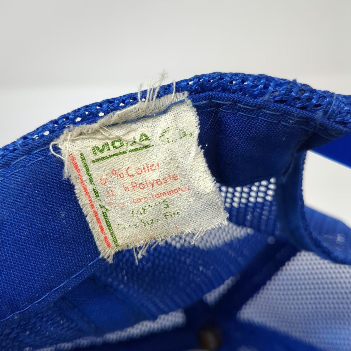 Mona GMC Trucker Hat Blue Red One Size Mesh Back Snapback Embroidered Logo