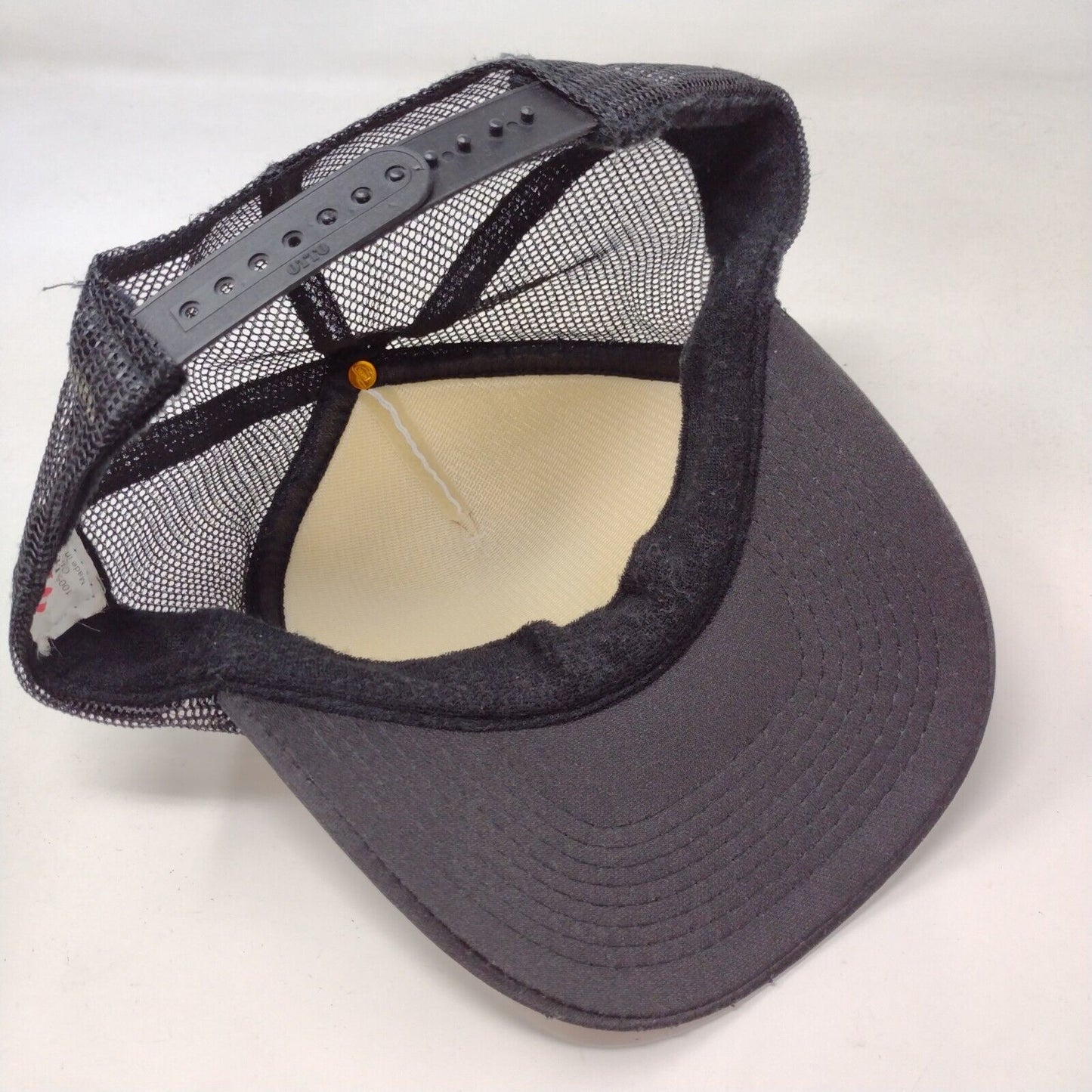 Annie's Army Snapback Rope Trucker Hat Black OSFM Mesh Back Otto