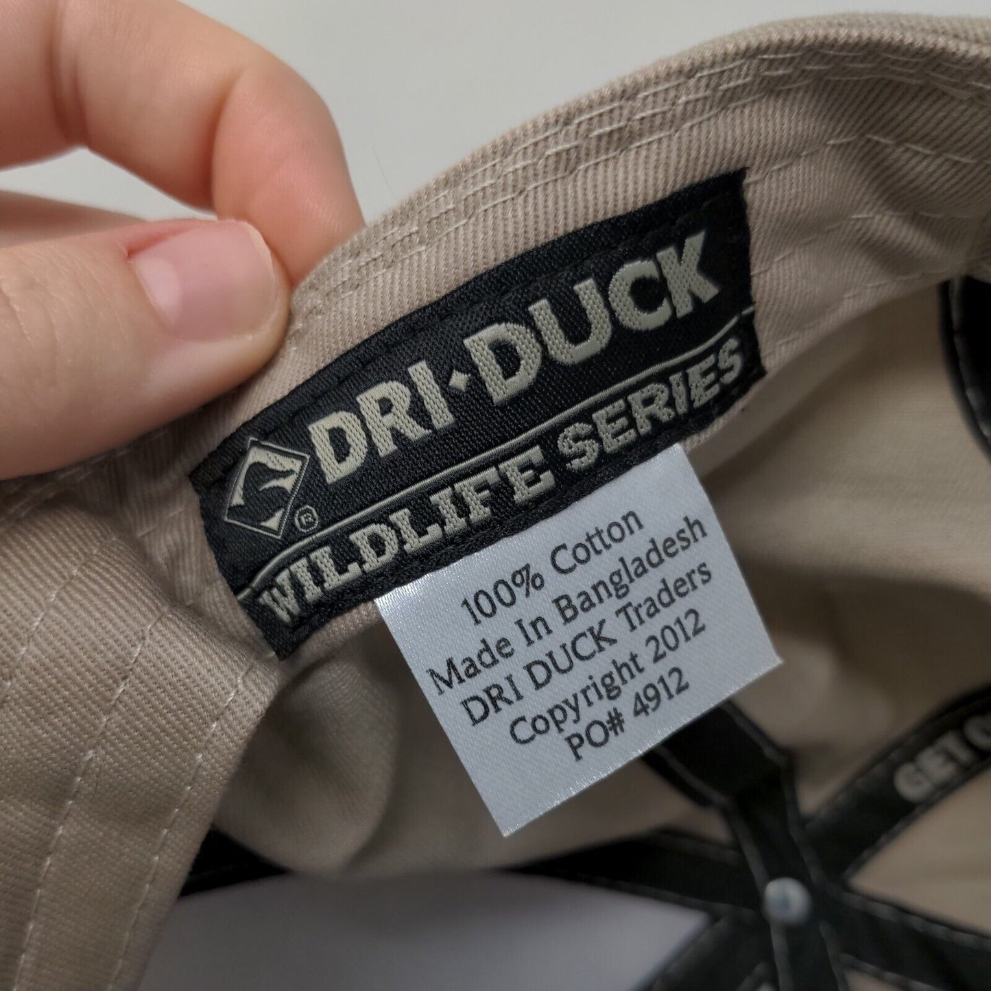 Rocking R Campers LLC Strapback Hat Tan One Size Dri-Duck Embroidered