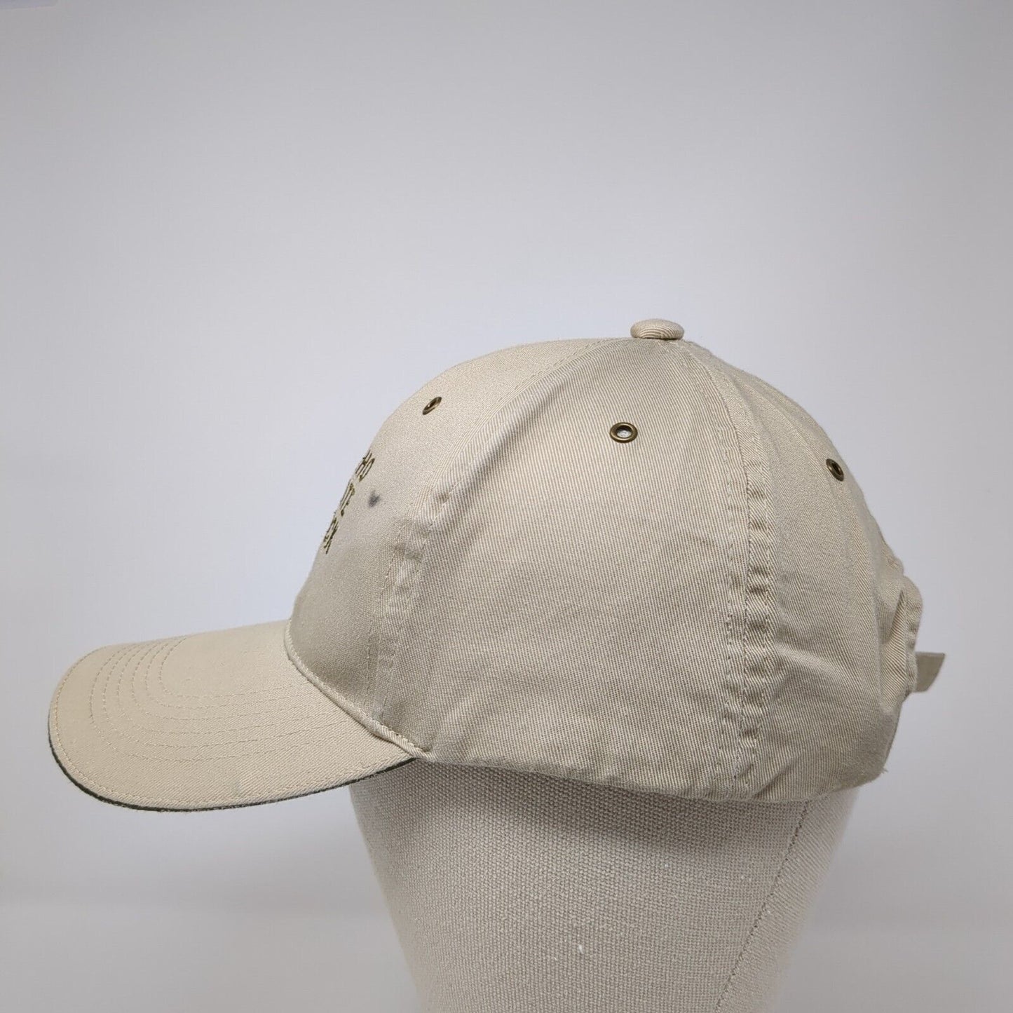 Idaho State Track 2005 Slideback Hat Tan One Size Embroidered USA Flag