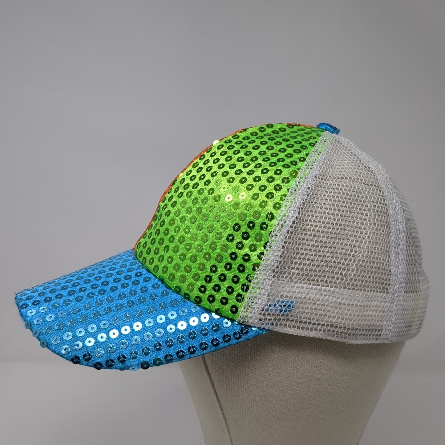 Kipp Strapback Trucker Hat Multicolor One Size Adjustable Sequin Mesh Back