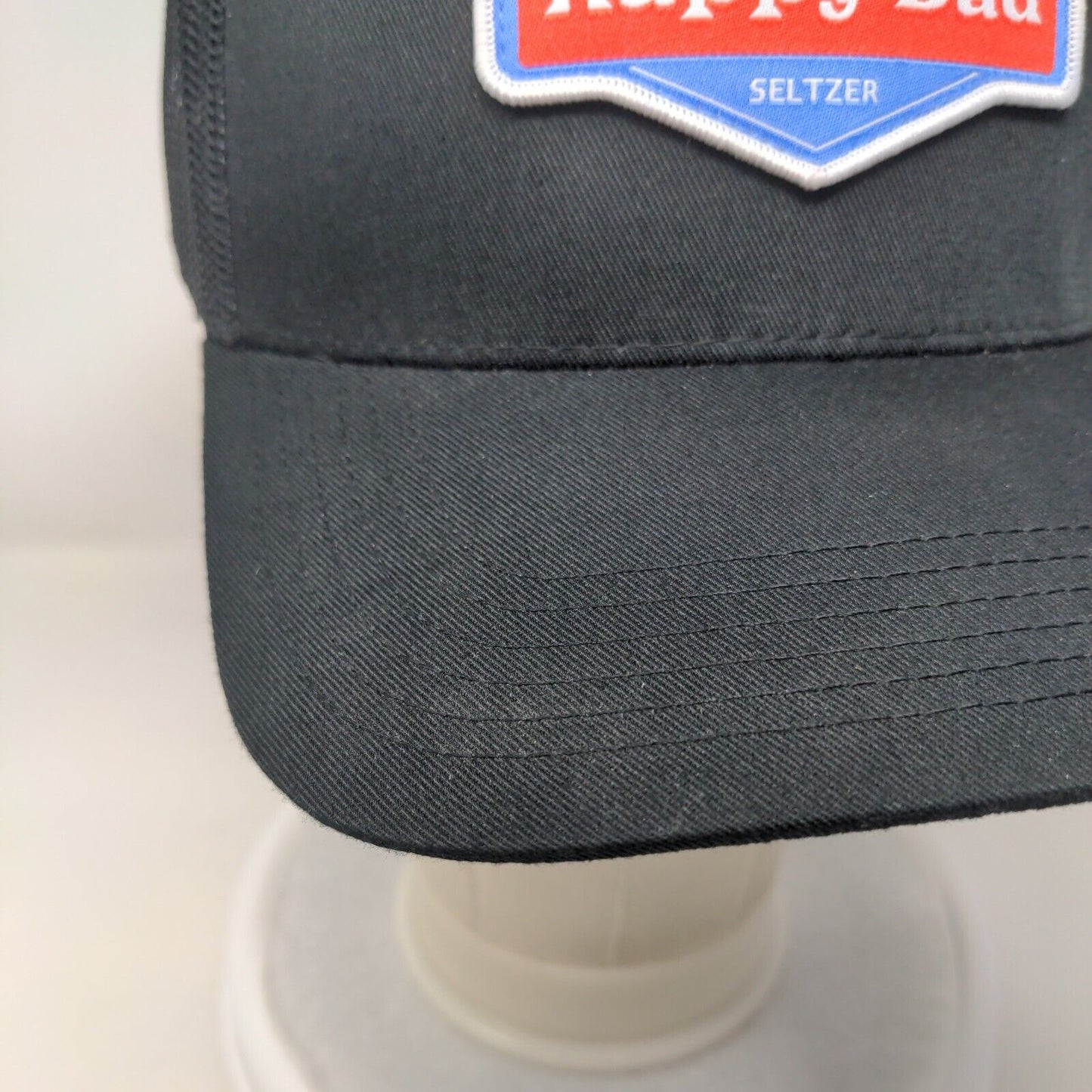 Happy Dad Hard Seltzer Snapback Trucker Hat Black One Size Mesh Back