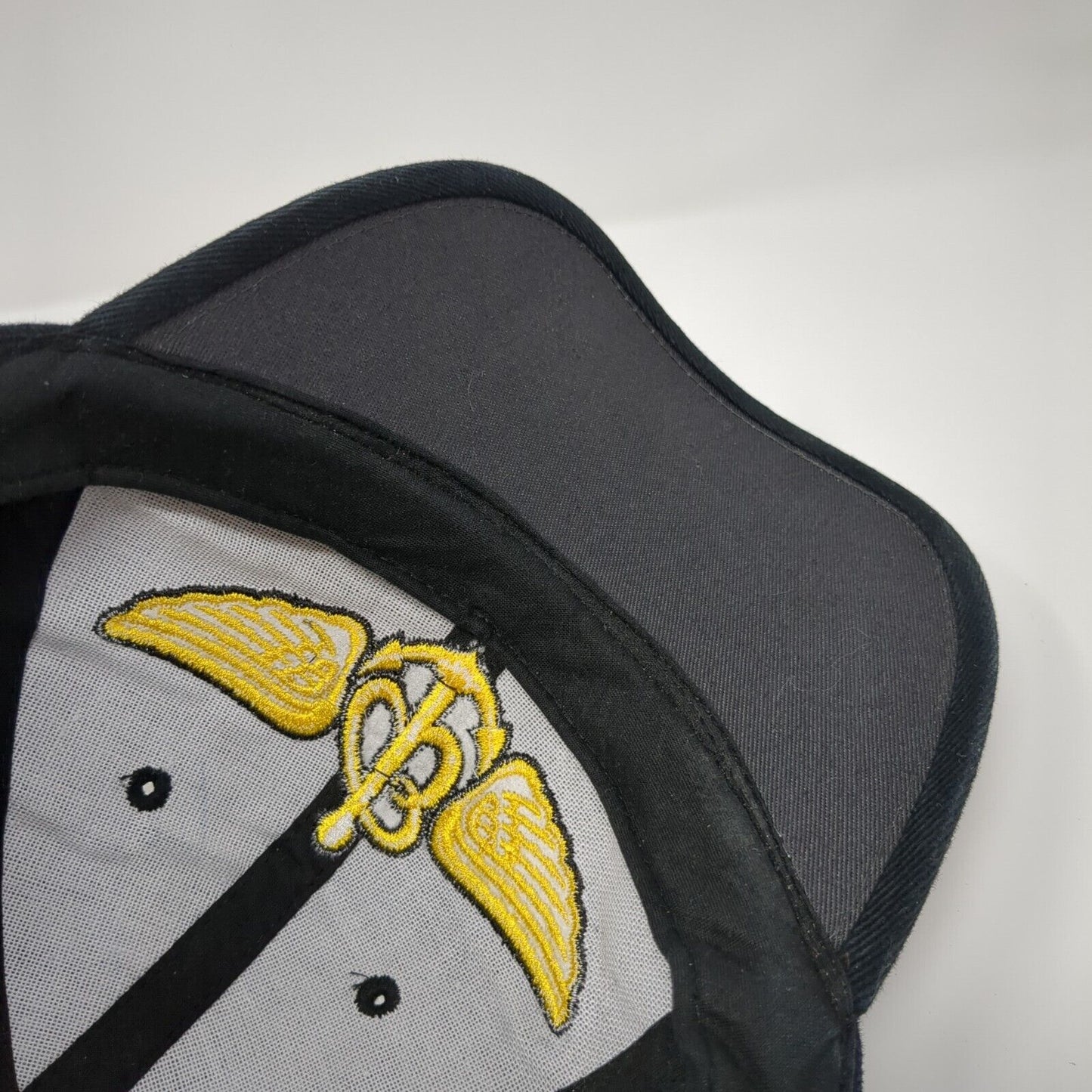 Breitling Slideback Hat Black OSFA Embroidered Swiss Chronographs Anchor Logo