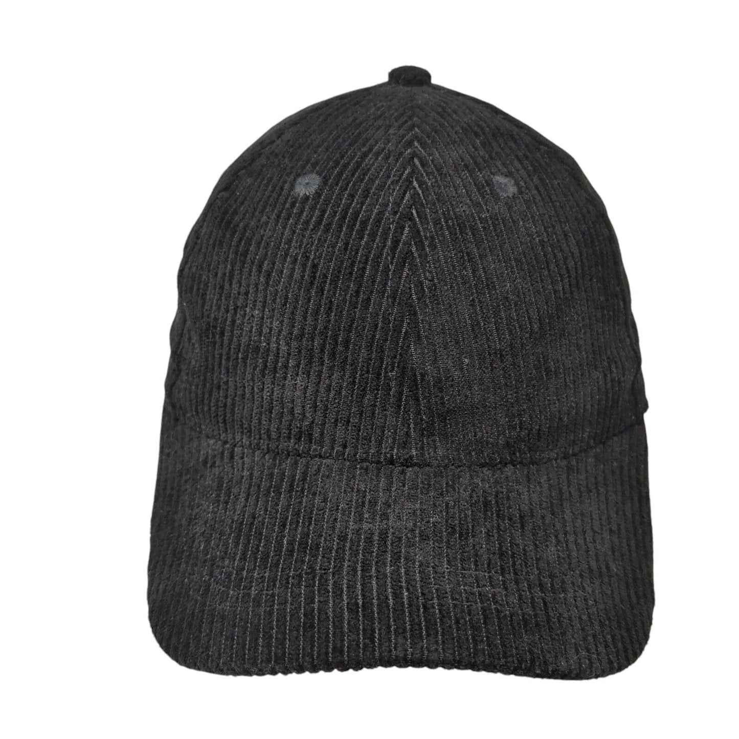 Unbranded Slideback Hat Black One Size Solid Adjustable Blank Corduroy
