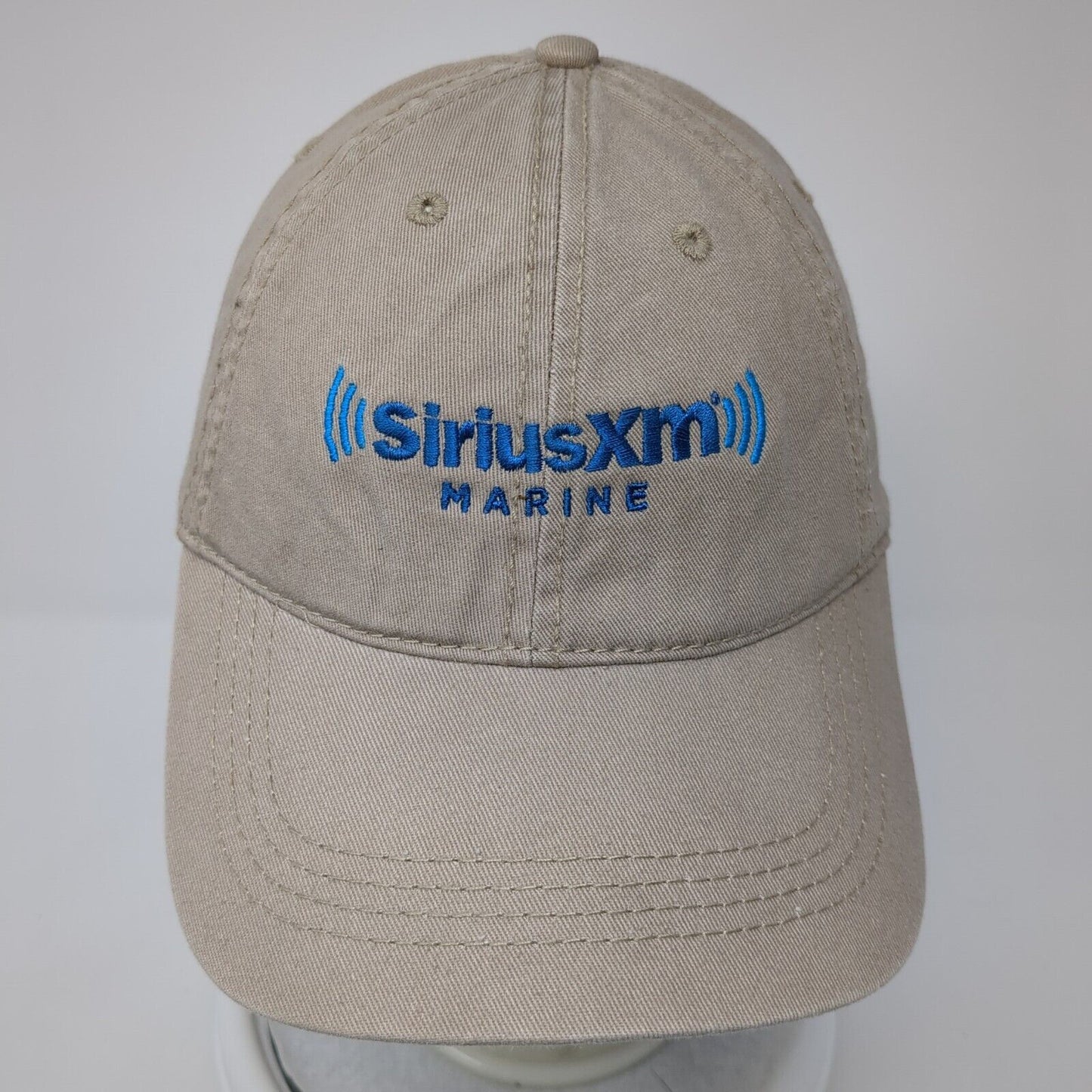 SiriusXM Marine Slideback Hat Tan One Size Embroidered Cap America
