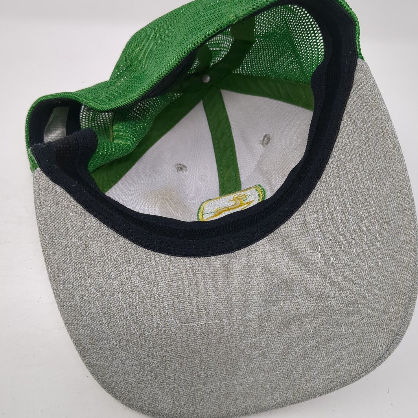 John Deere Logo Fitted Mesh Back Trucker Hat Multi One Size Colorblock