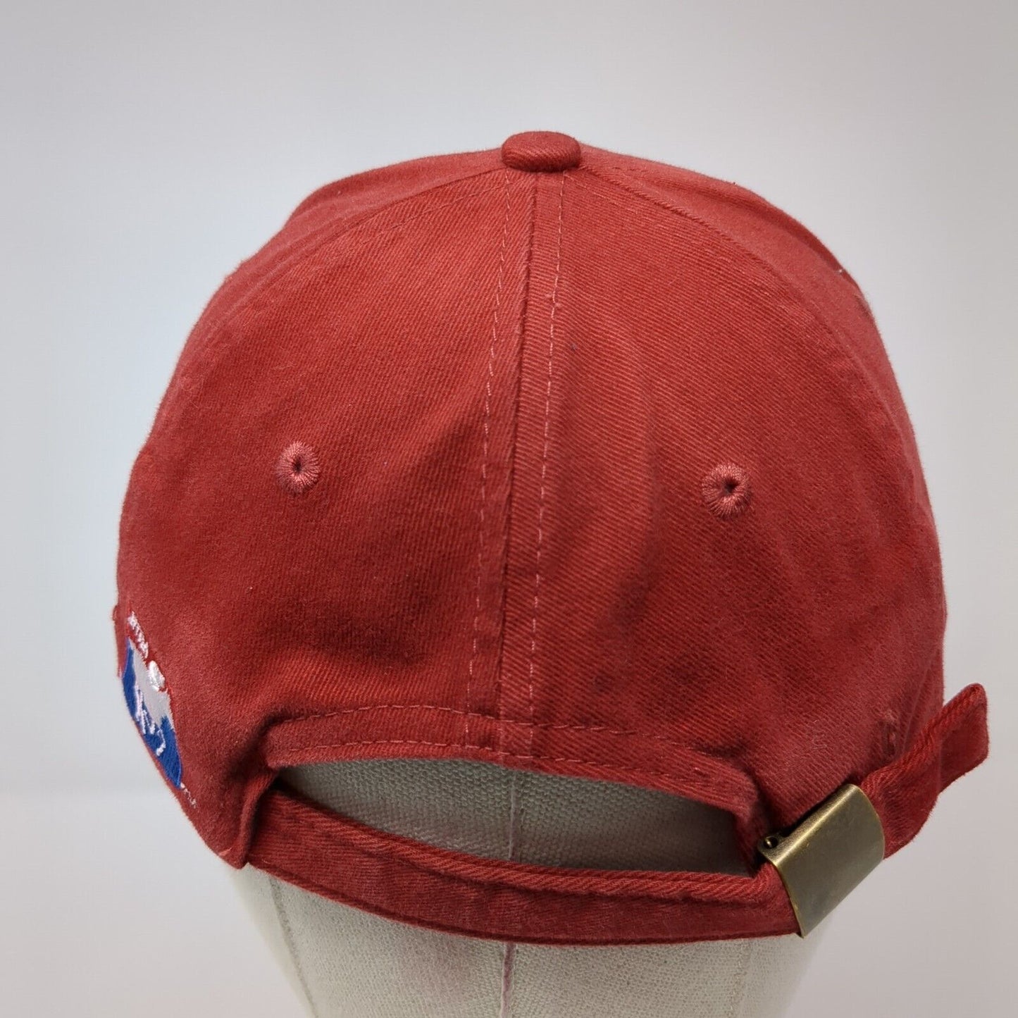 Emerald Downs Slideback Hat Red One Size Adjustable Embroidered Vented Holes