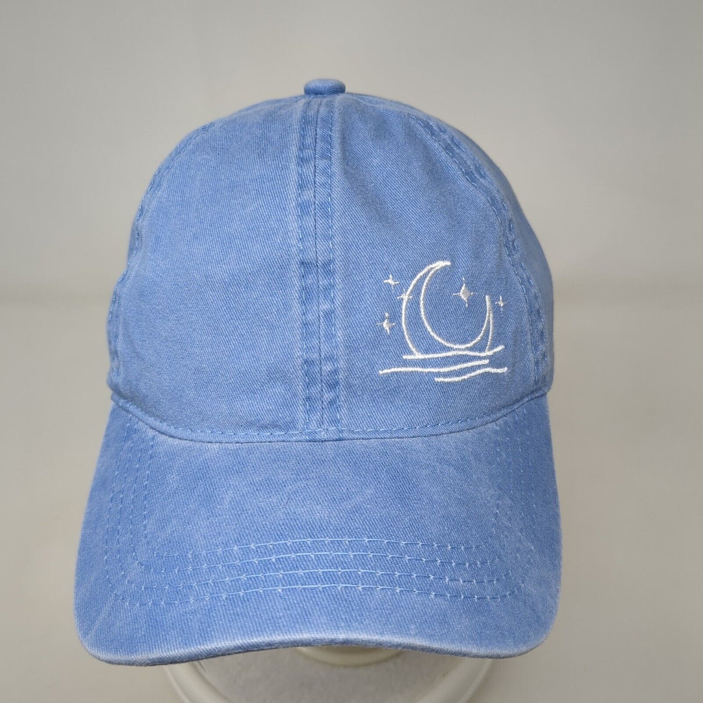 Crescent Moon Slideback Hat Blue One Size Adjustable David And Young